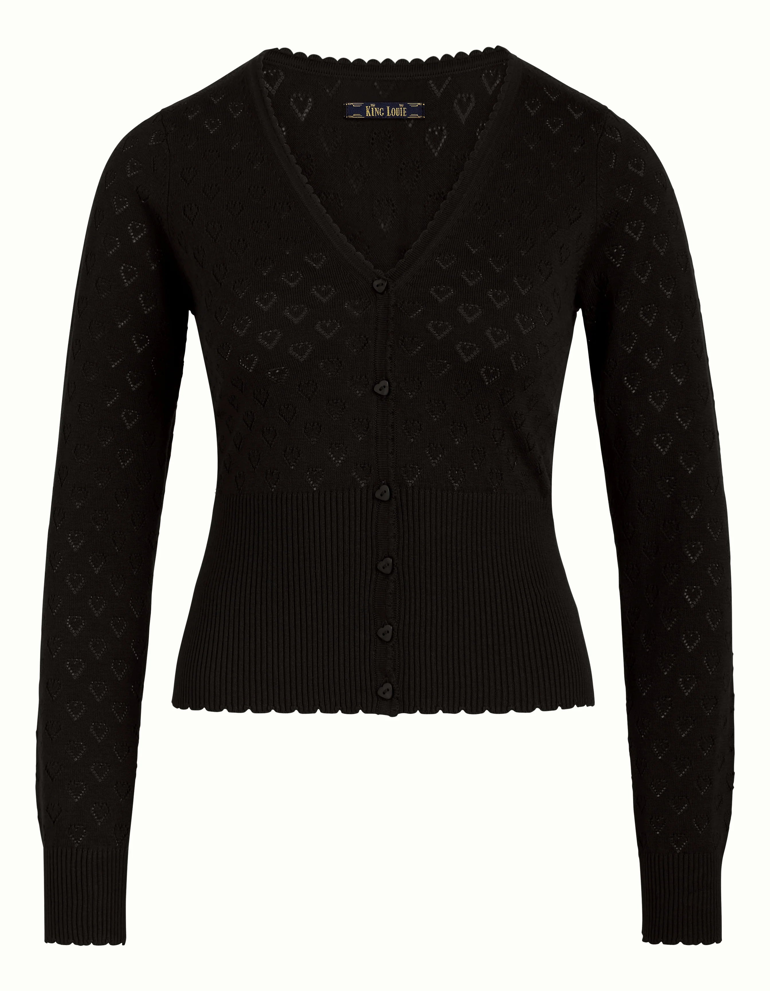 STRICKJACKE CARDI V HEART AJOUR BCI