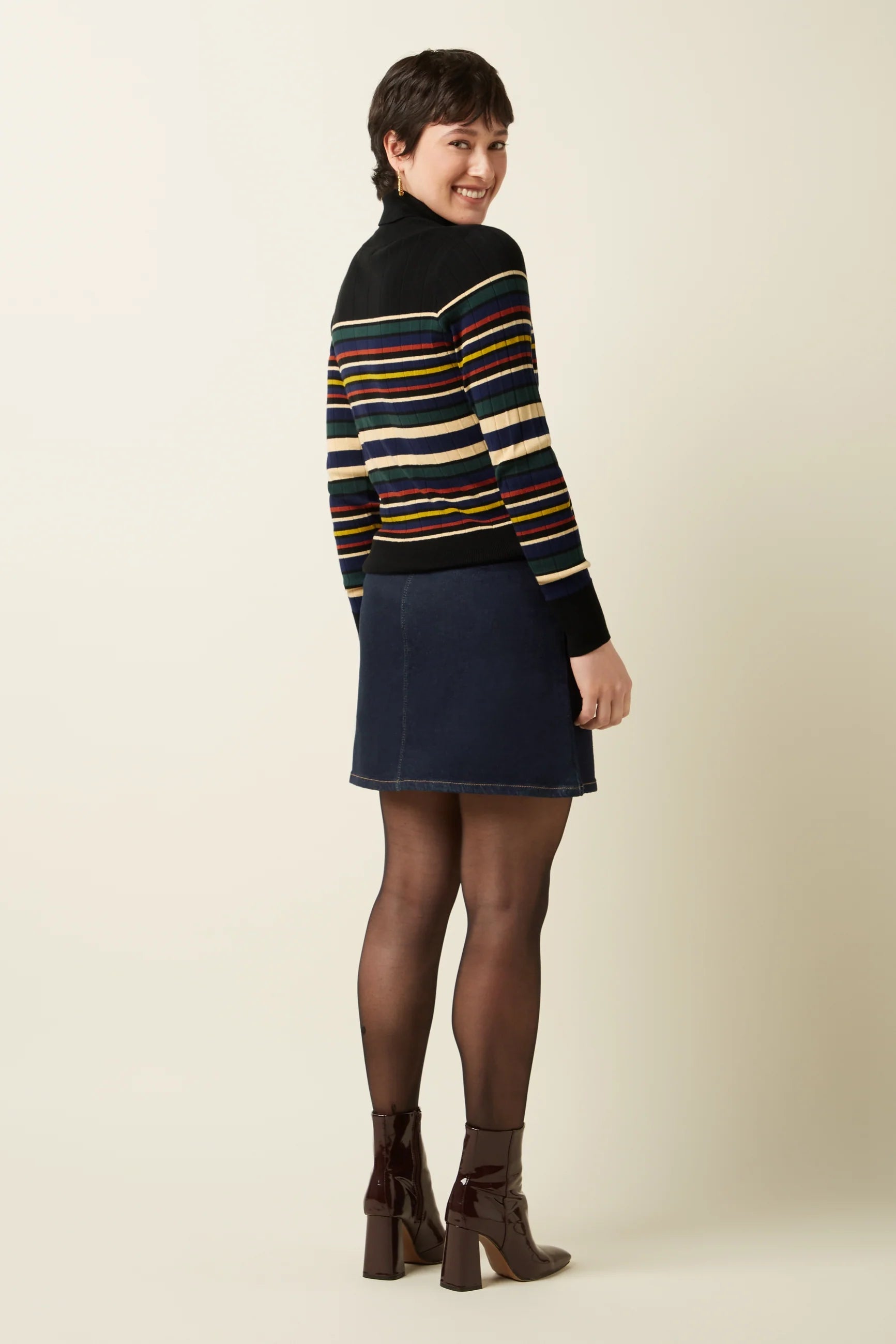 Olivia Zip Skirt Walker Denim