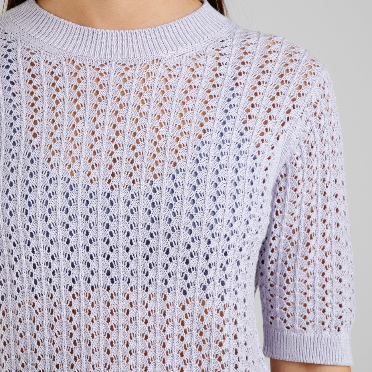 KNITTED T-SHIRT FLEN CROCHET THISTLE PURPLE THISTLE