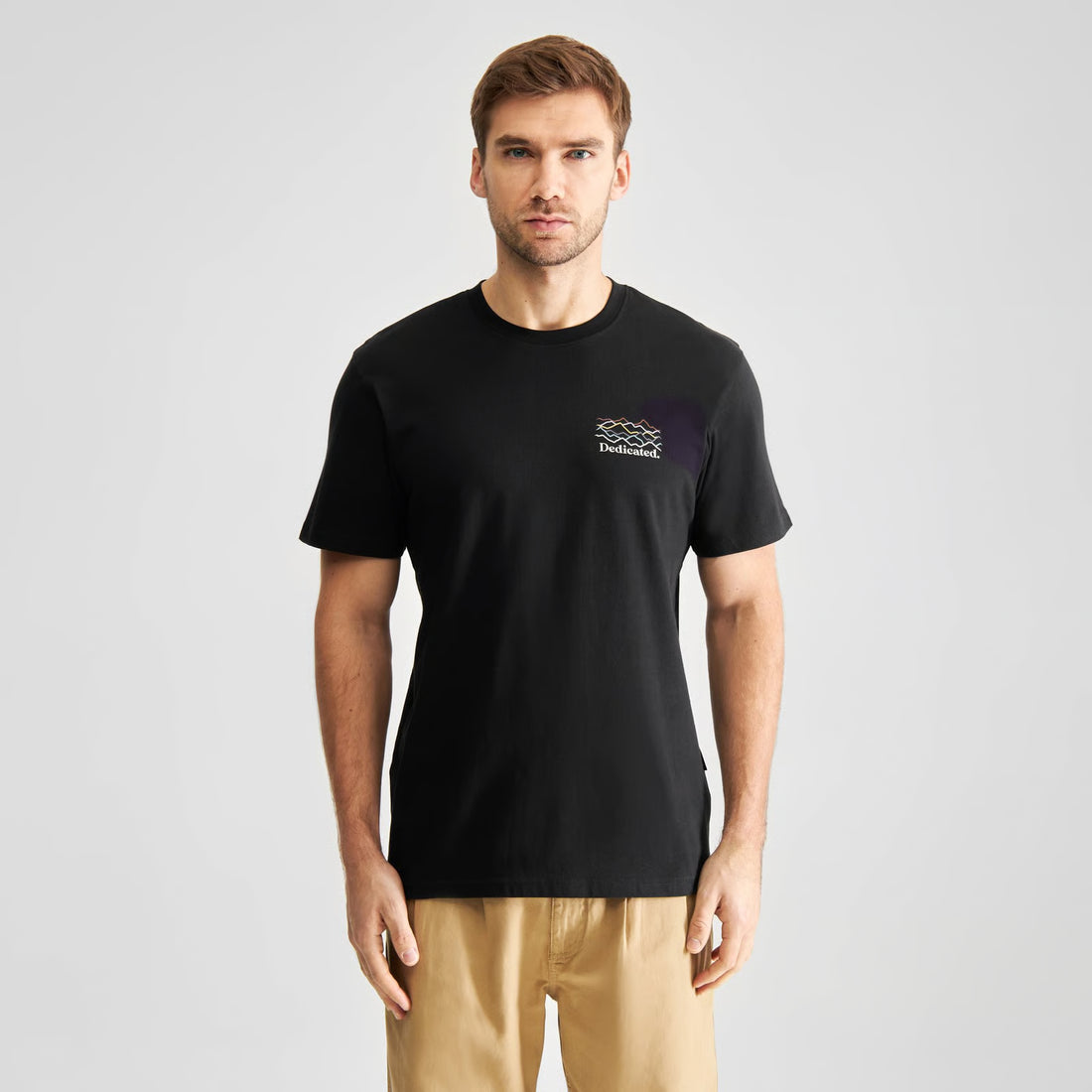 T-shirt Stockholm Line Mountains Logo Black