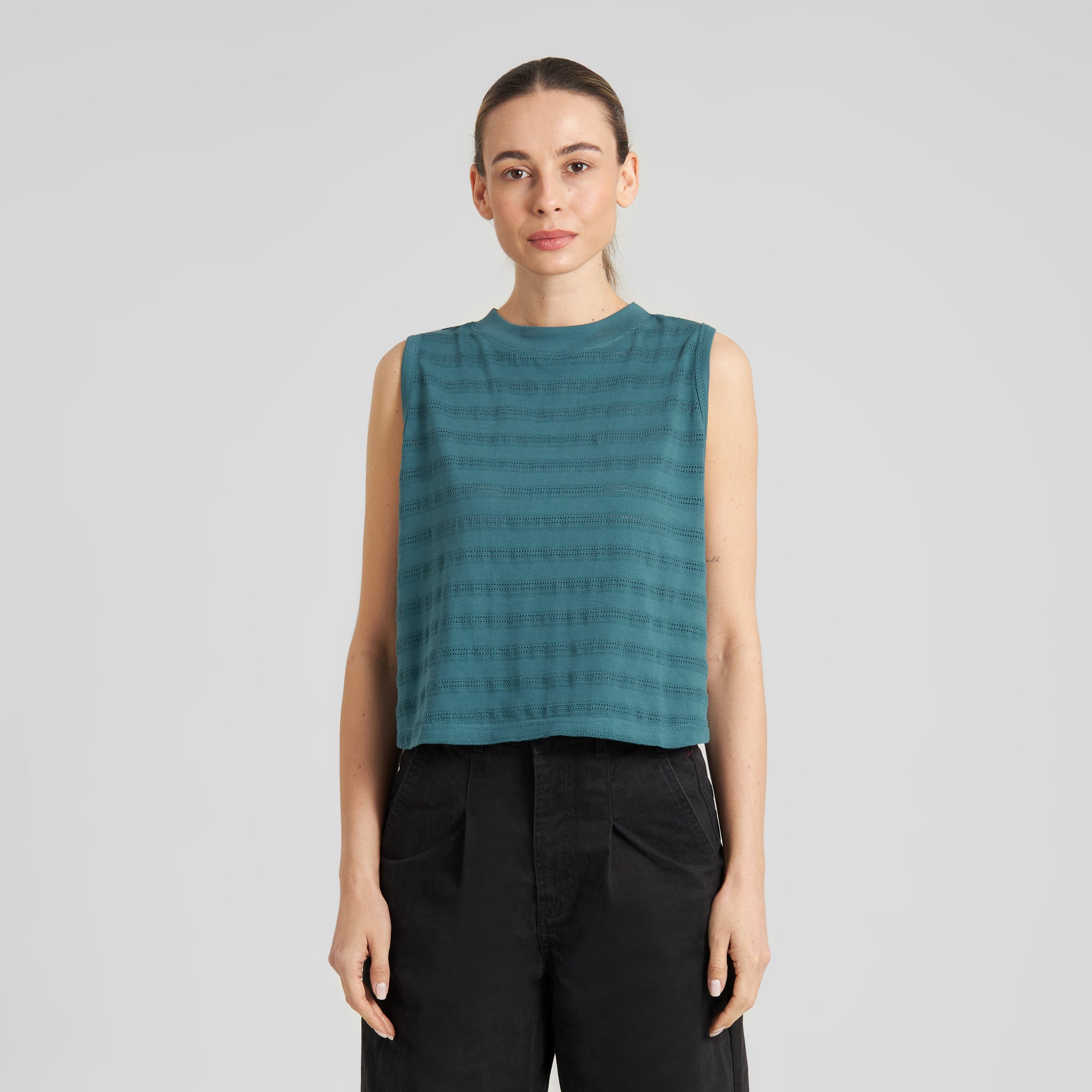 Nachhaltiges Crop Top aus Bio-Baumwolle – Spitze