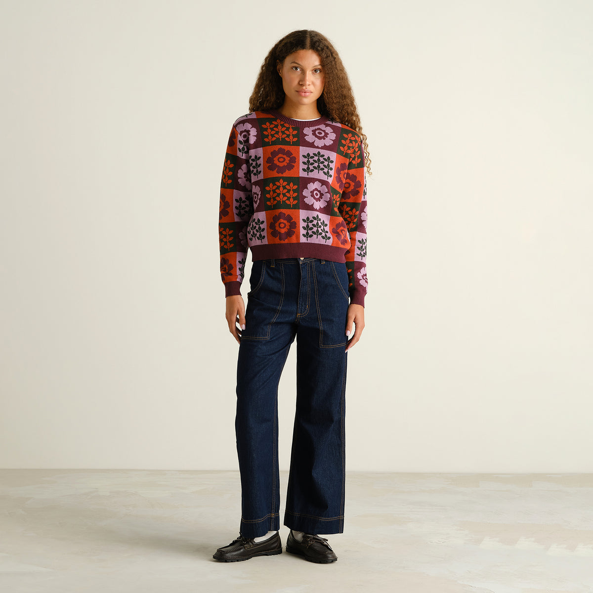 Sweater Arendal Nature Check Multi Color