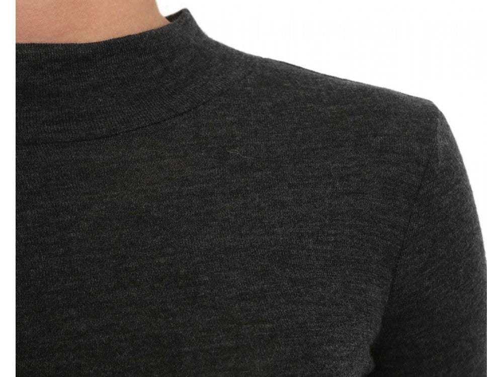 Rollkragen Wolle melage