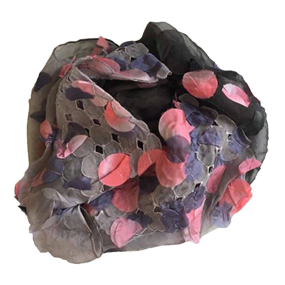 Debussy Schal in black/grey/red