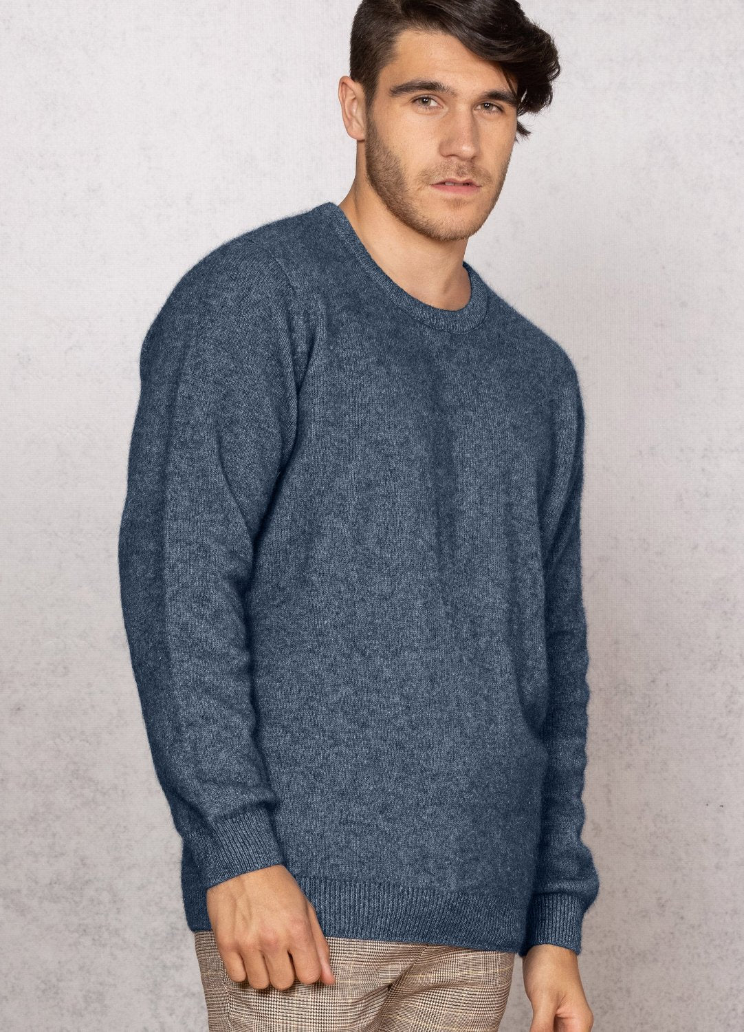 Cambridge Crew Tabular in neptune – Pullover mit Rundhalsauschnitt