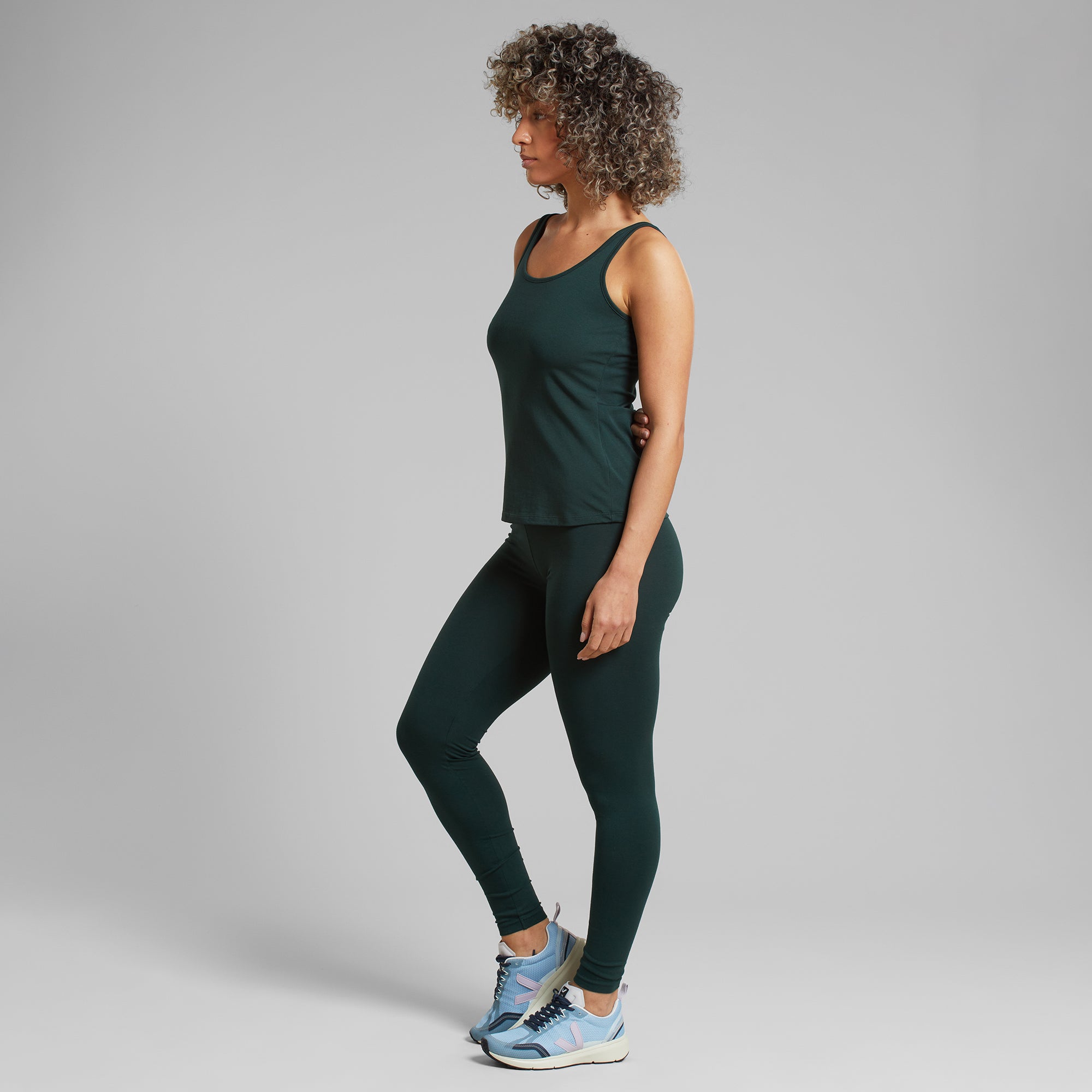 Nachhaltige Legging aus Bio-Baumwolle & TENCEL™ Lyocell Dark Green