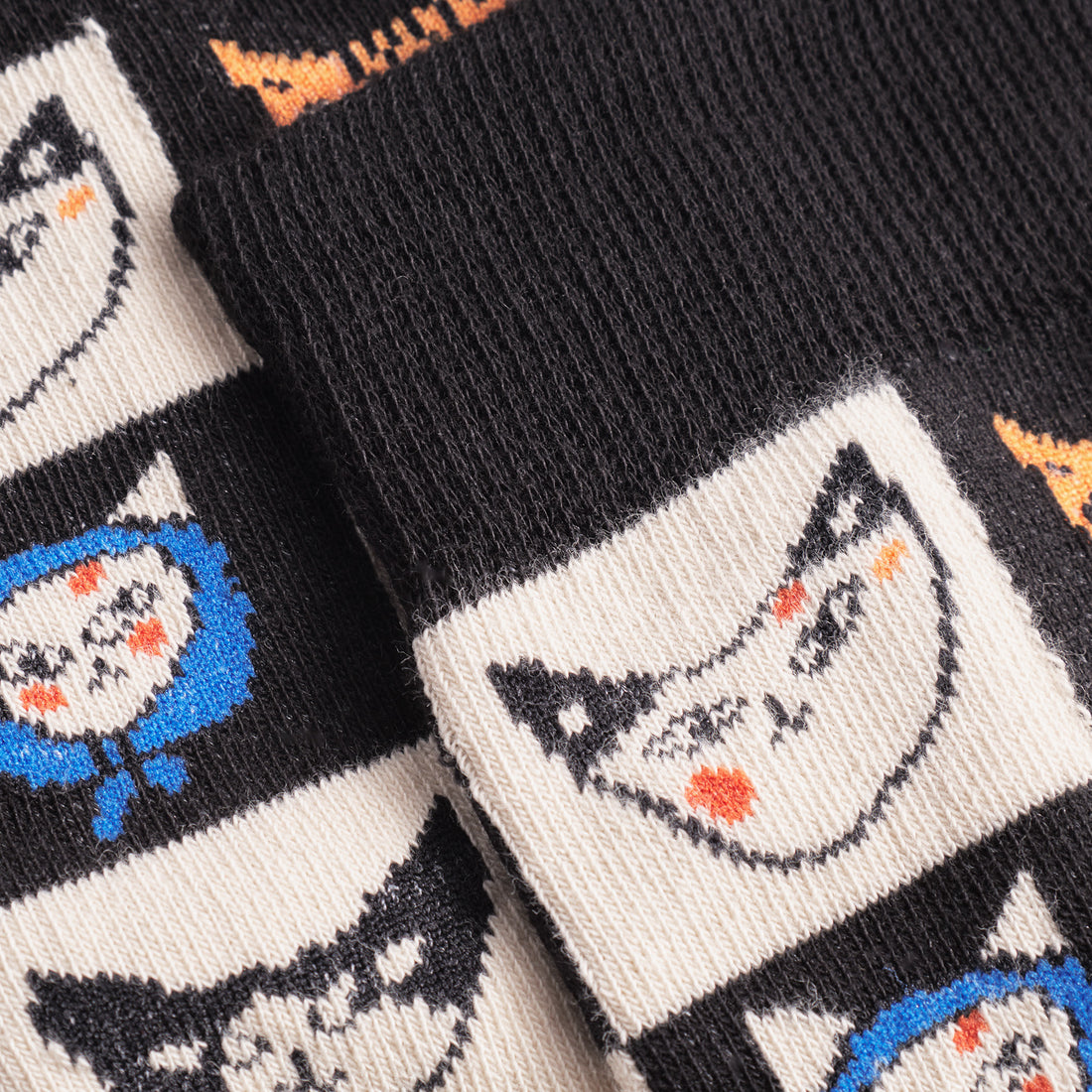 Socken „Sigtuna Cat Bingo“ Schwarz – Bio-Baumwolle & Fairtrade