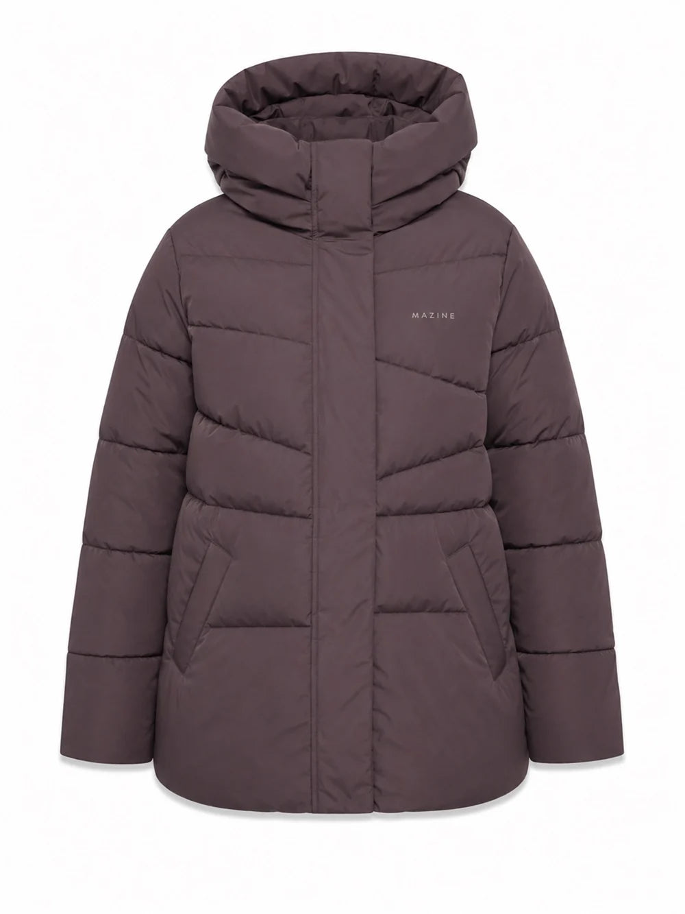 Mazine Waves Quilt Puffer Jacket – eggplant