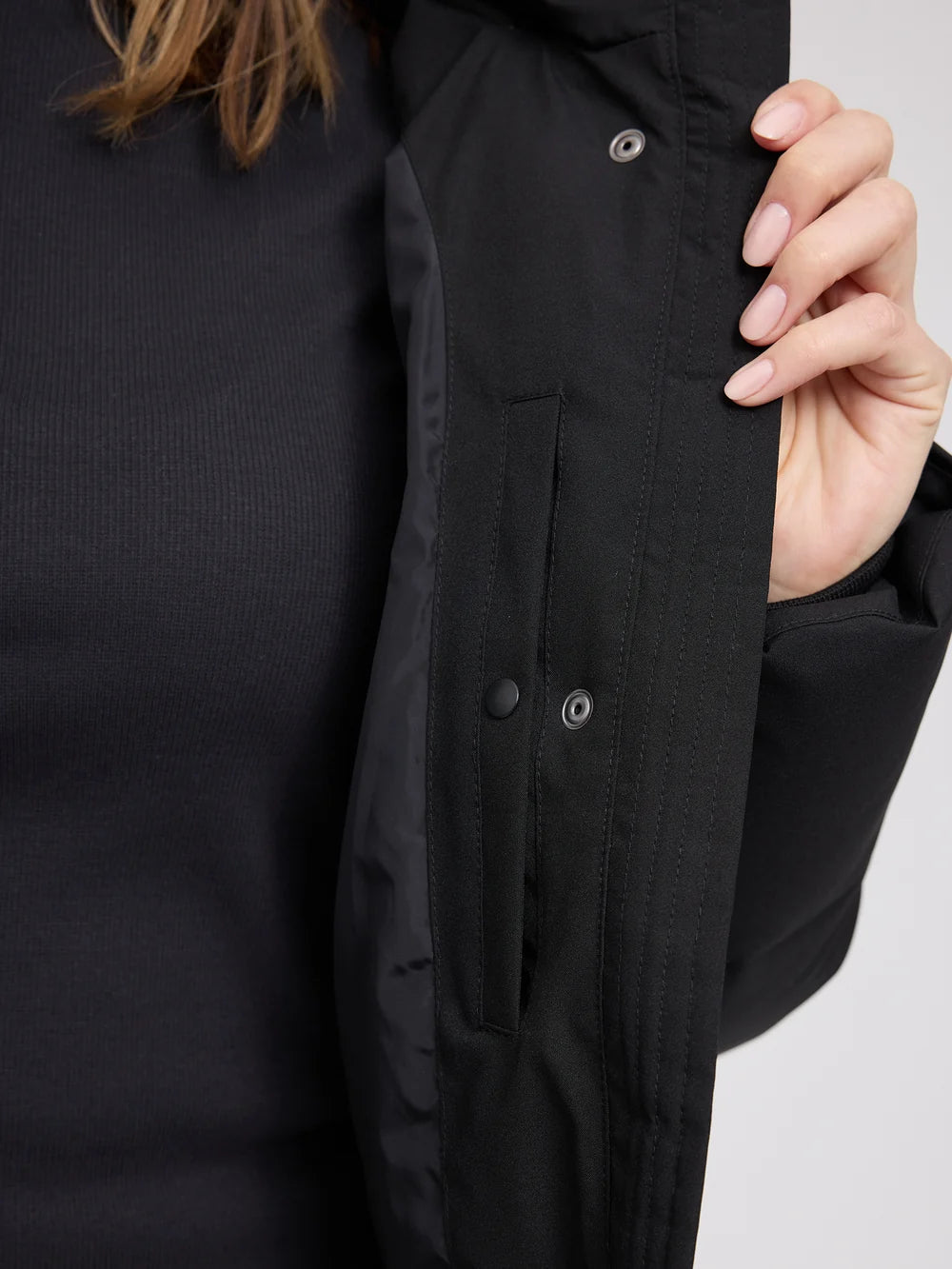 Mazine Basic Puffer Jacket – black