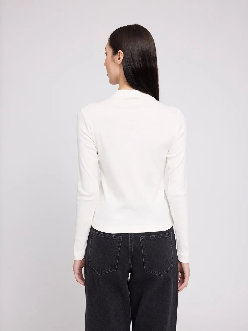Mazine Basic Turtleneck Longsleeve – offwhite