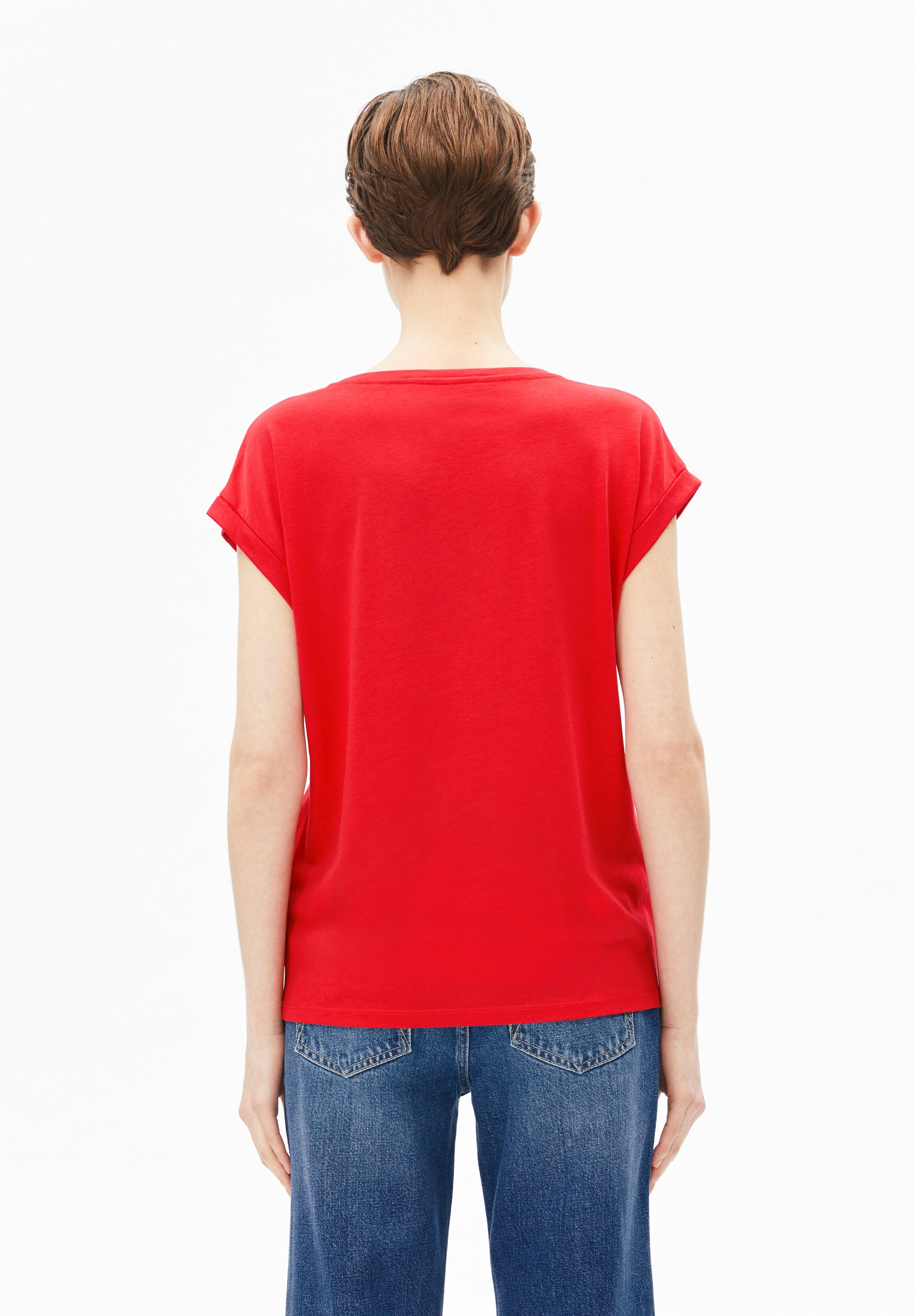 JILAANA T-SHIRT aus TENCEL™ & Bio-Baumwolle – Regular Fit