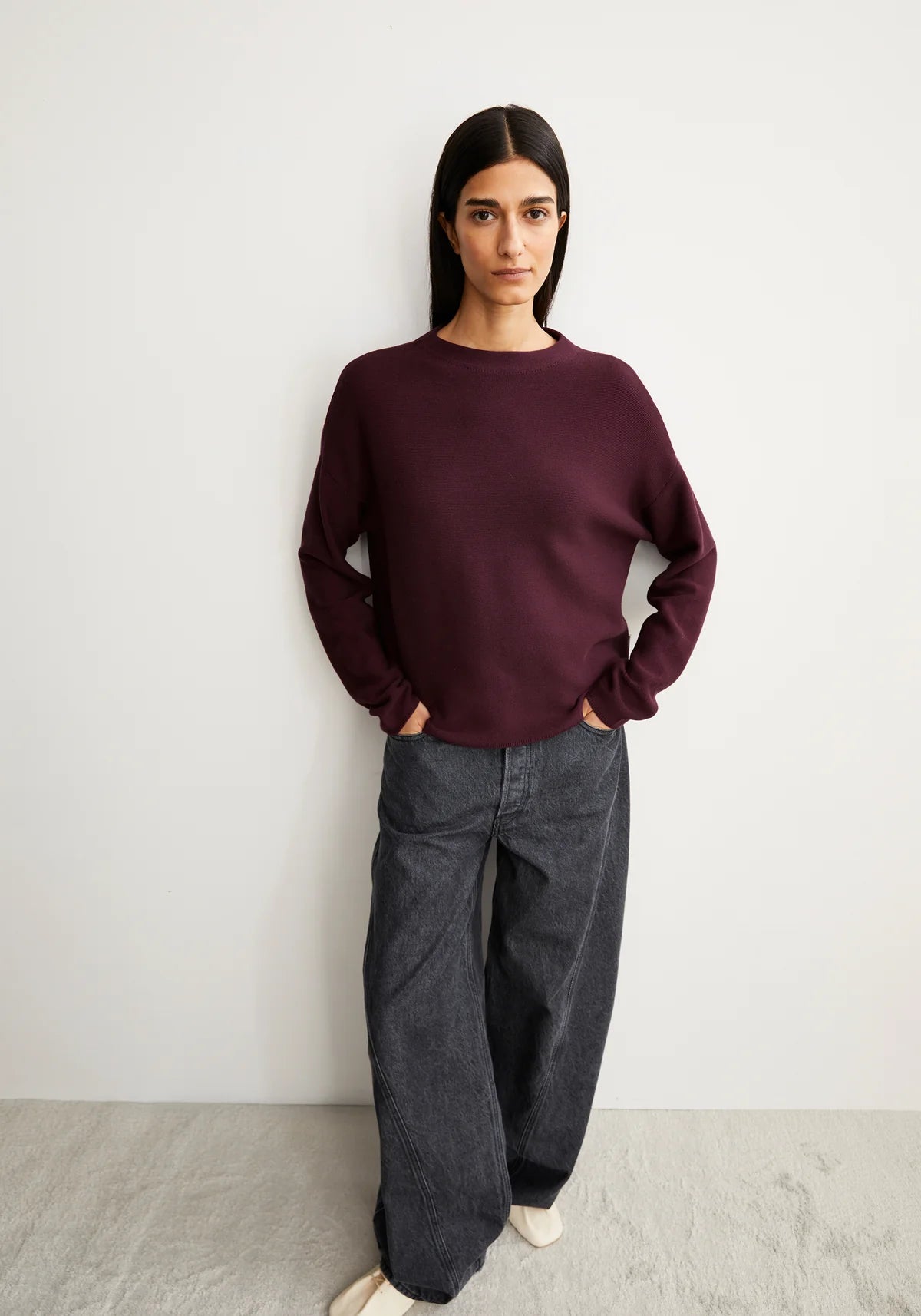 MERINAA LINKS LINKS Pullover aus Bio-Baumwolle