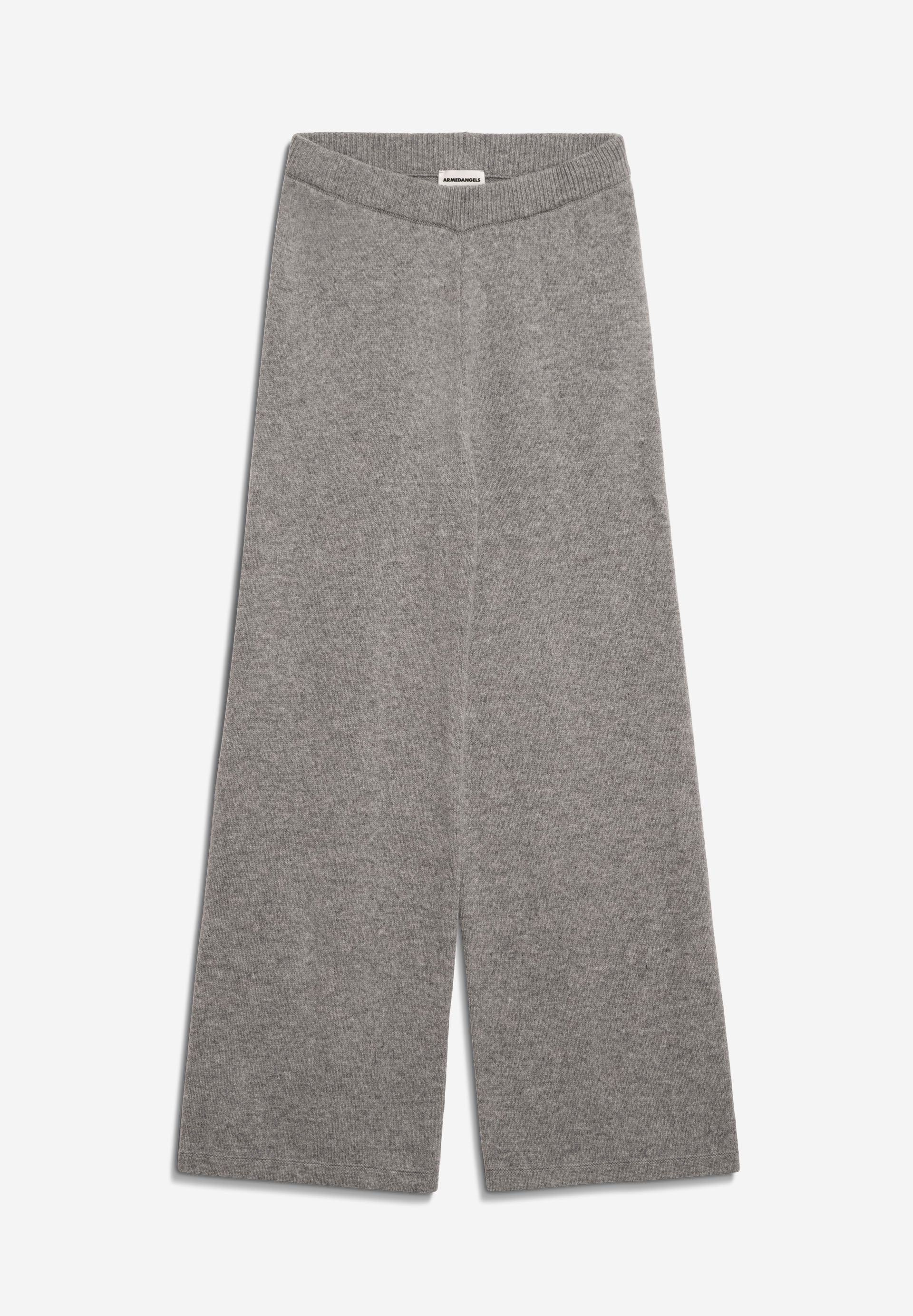 DANILAA REGLANA IN LIGHT GREY MELANGE – STRICK HOSE RELAXED FIT AUS BIO-WOLL MIX