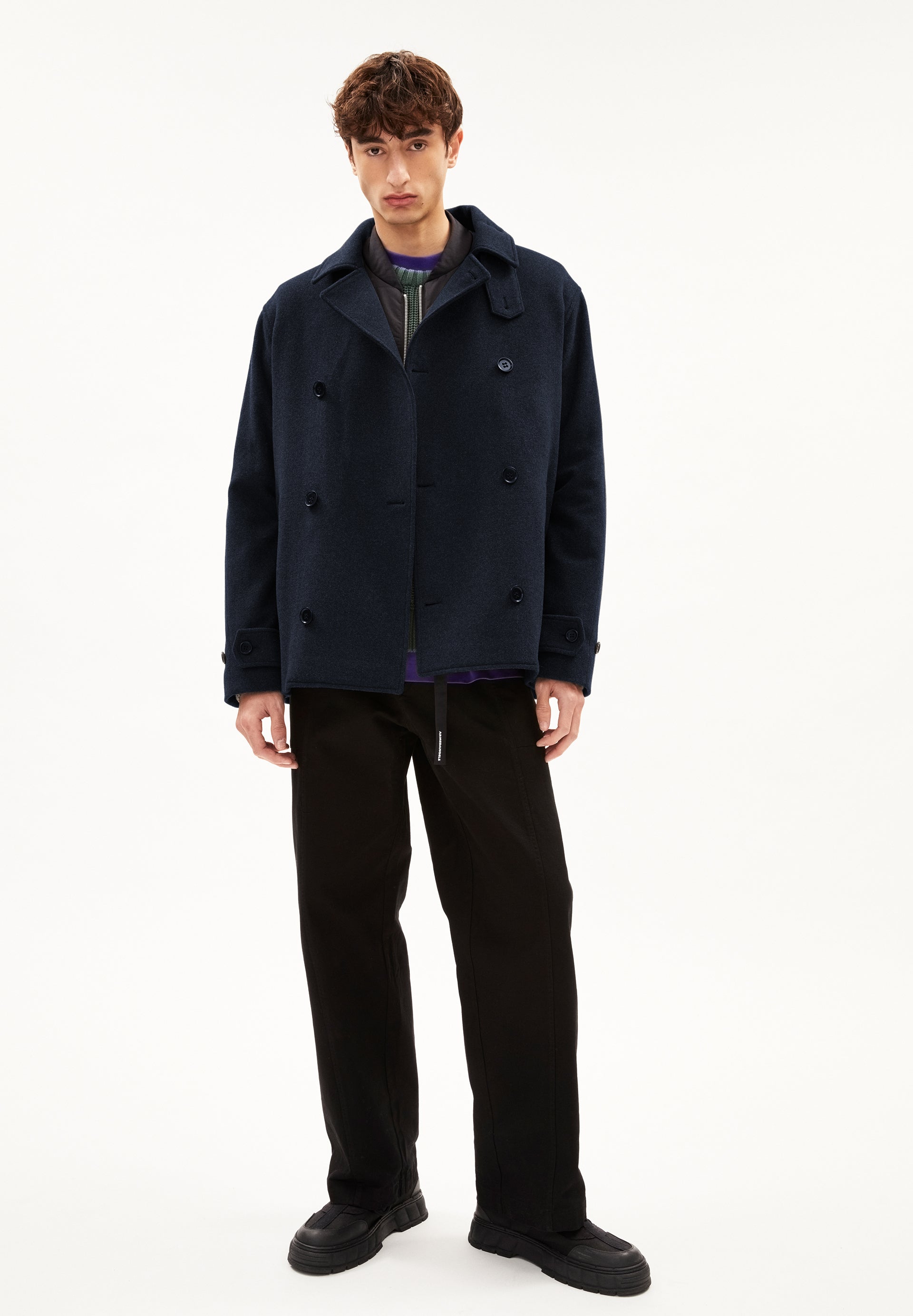 PEAAT – Outerwear Coat Solid in night sky