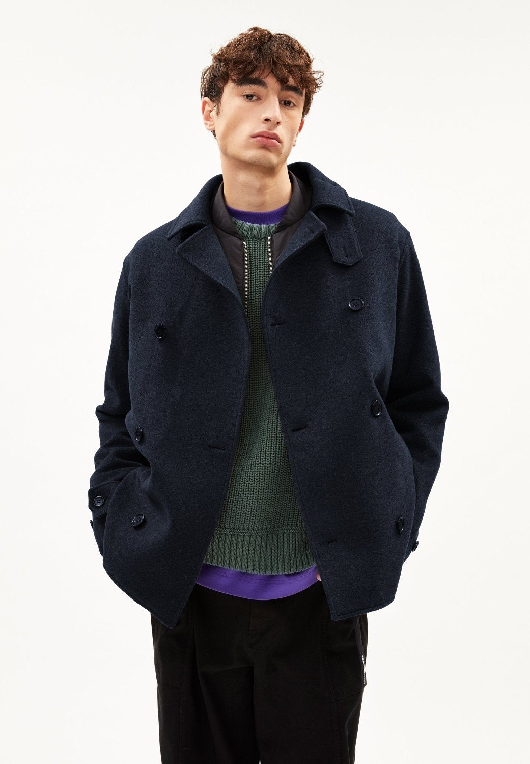 PEAAT – Outerwear Coat Solid in night sky