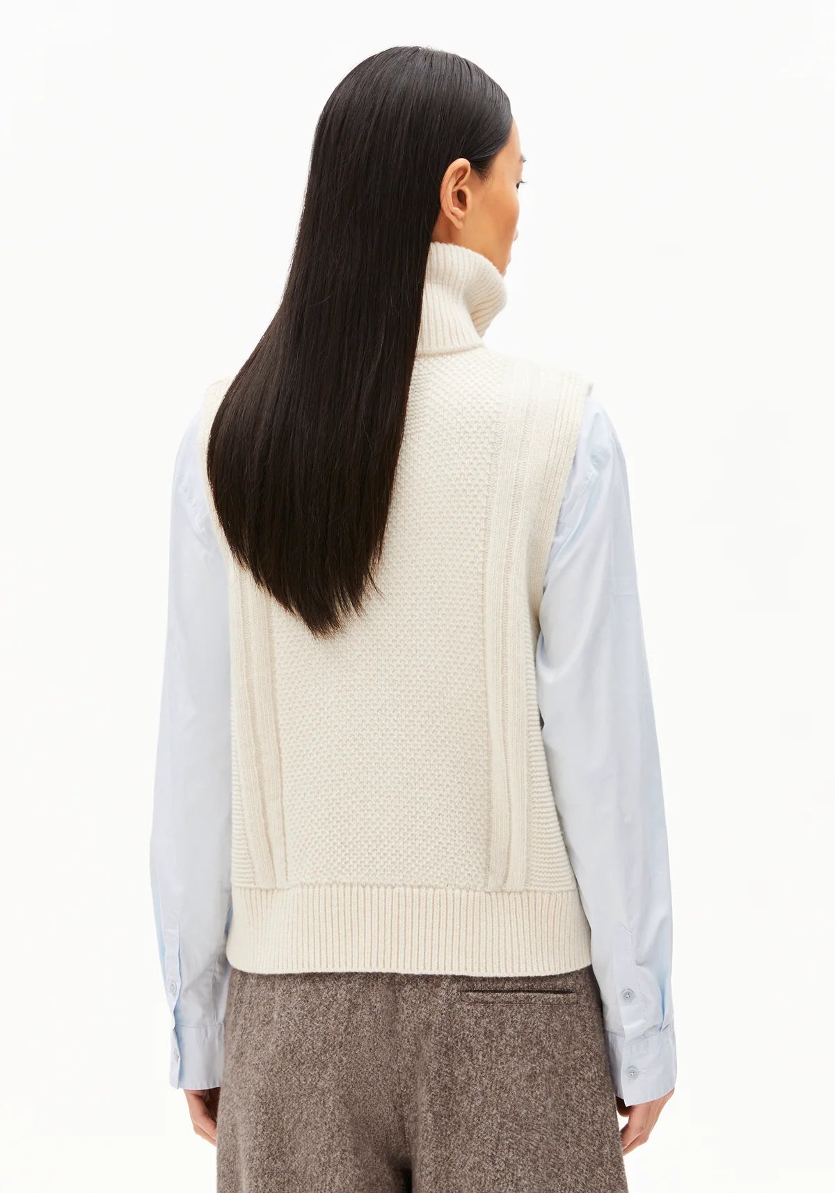 OLAIAAS CABLE Stricktop aus Bio-Woll Mix