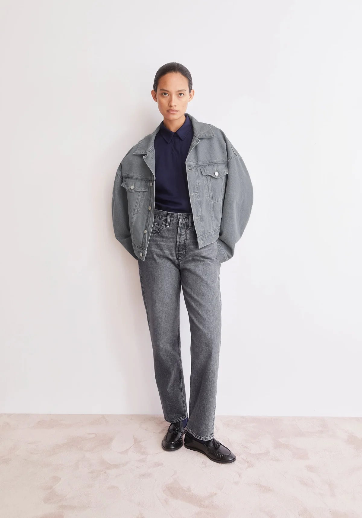 Aaikala High Straight Jeans – soft ash