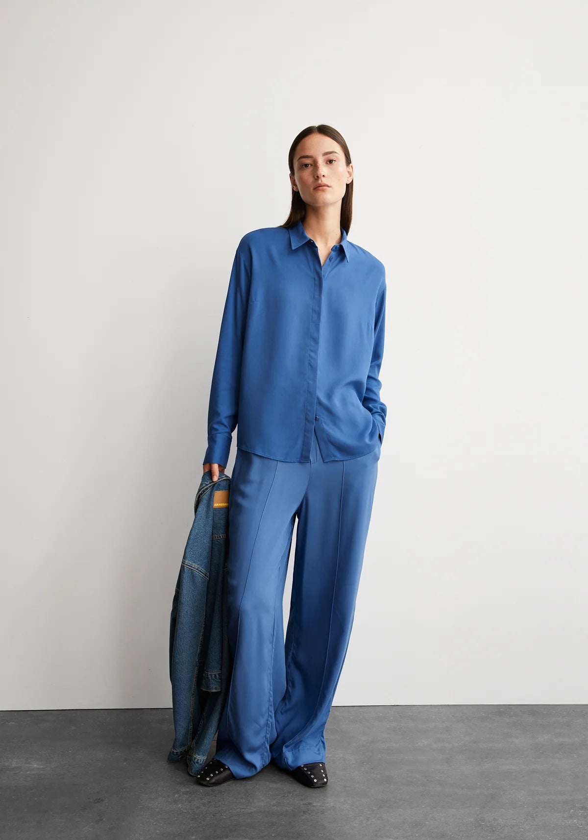 LARISAANA LONGSLEEVE BLOUSE Bluse langarm Solid