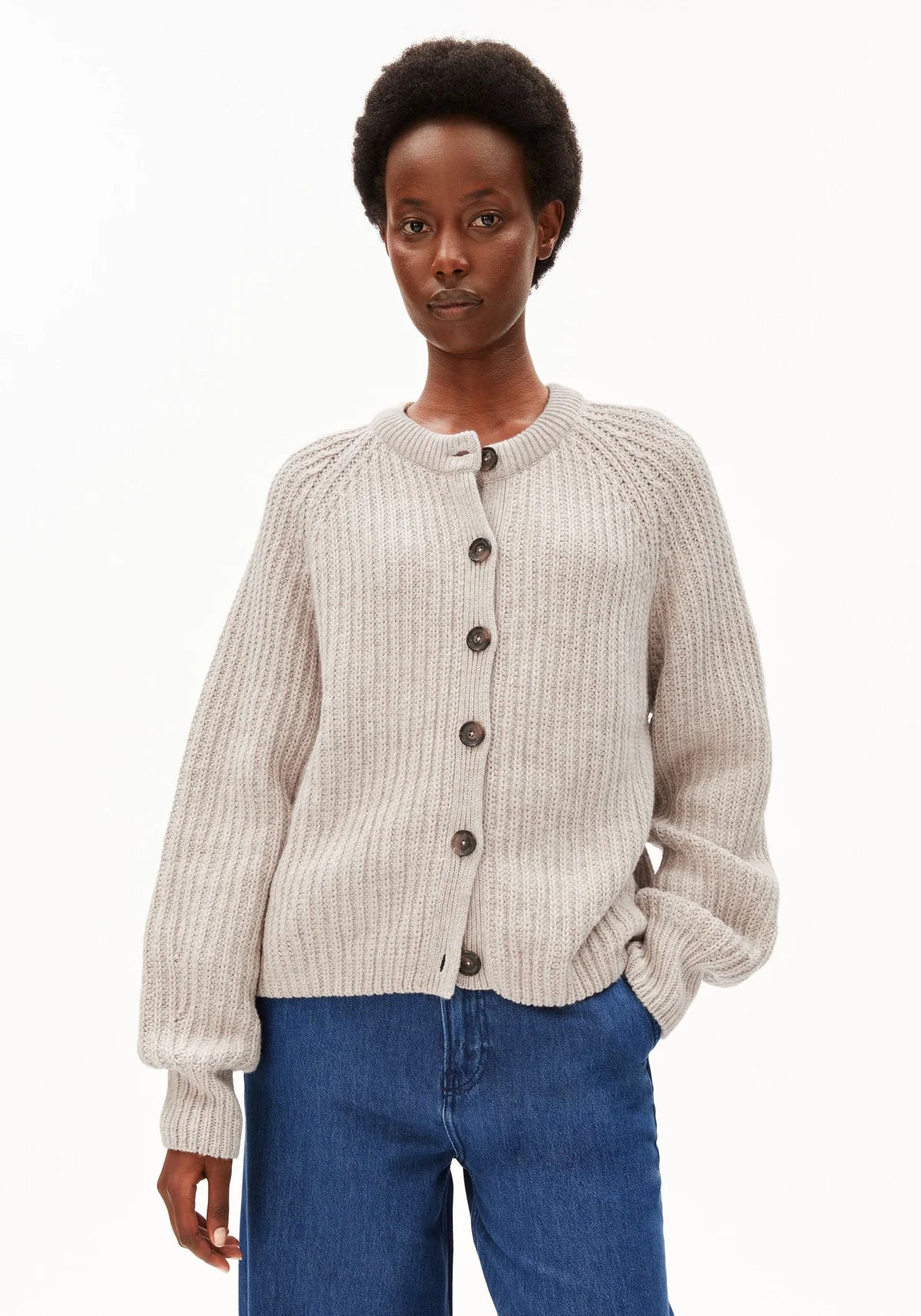 RIB KNIT CARDIGAN