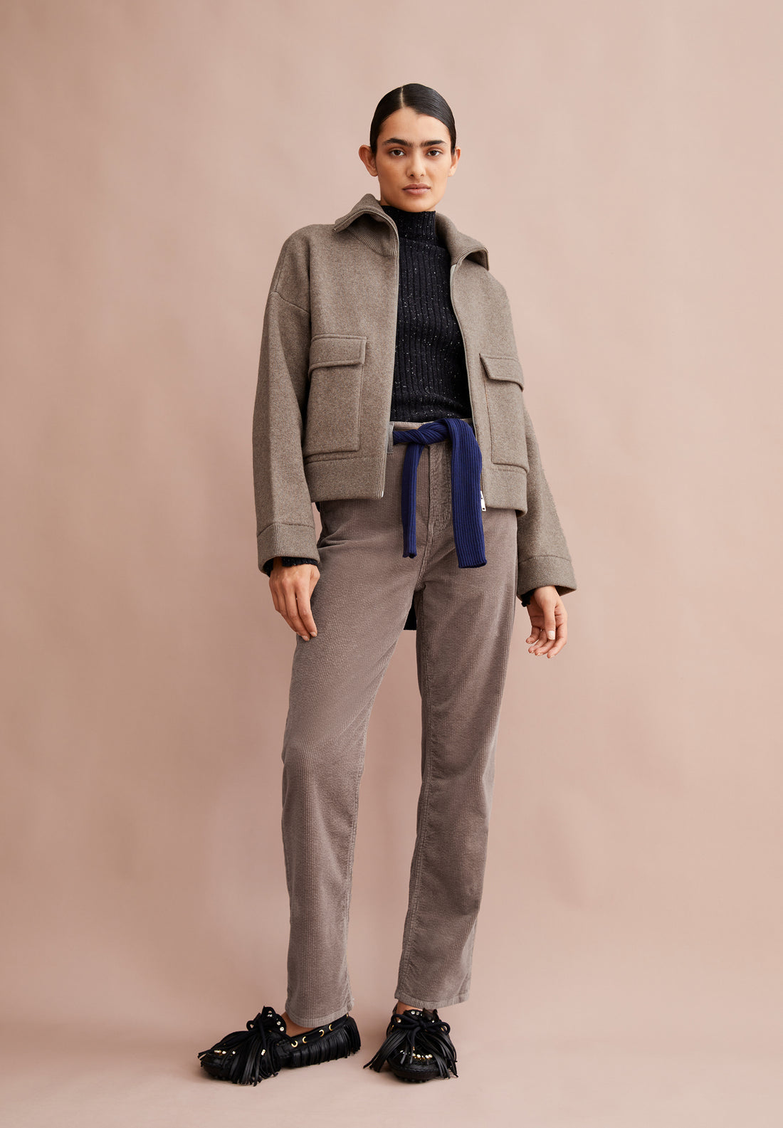 Aaikala High Corduroy Pant – Walnut Cream