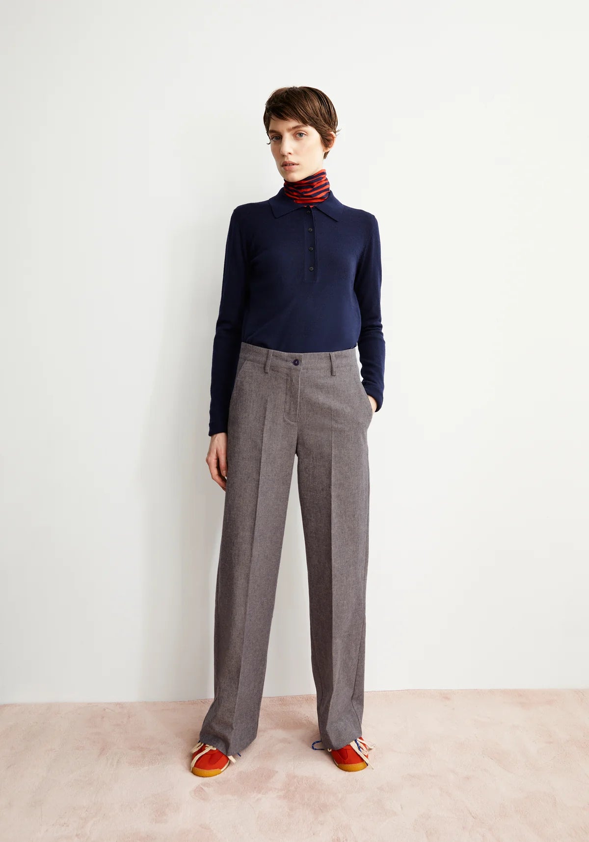 LEANDRAA HANDAAS Webhose aus Bio-Baumwoll Mix