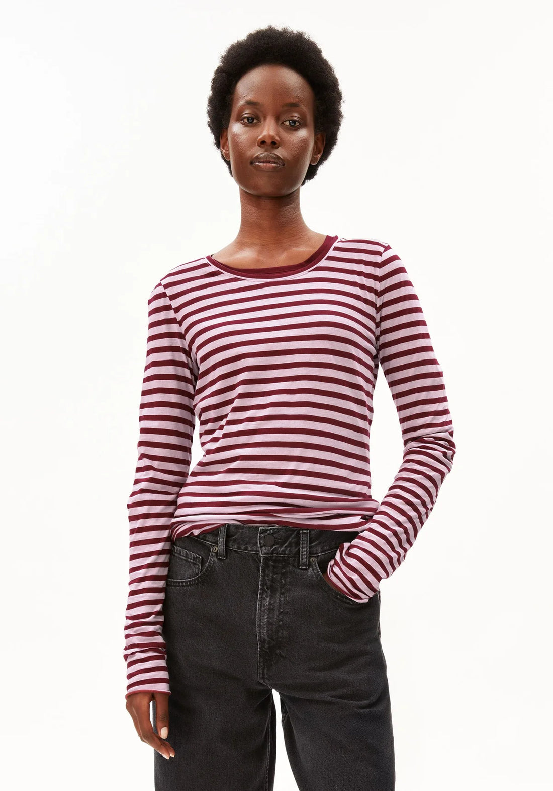 EINIAARA GESTREIFTES LANGARMSHIRT 100% Bio-Baumwolle