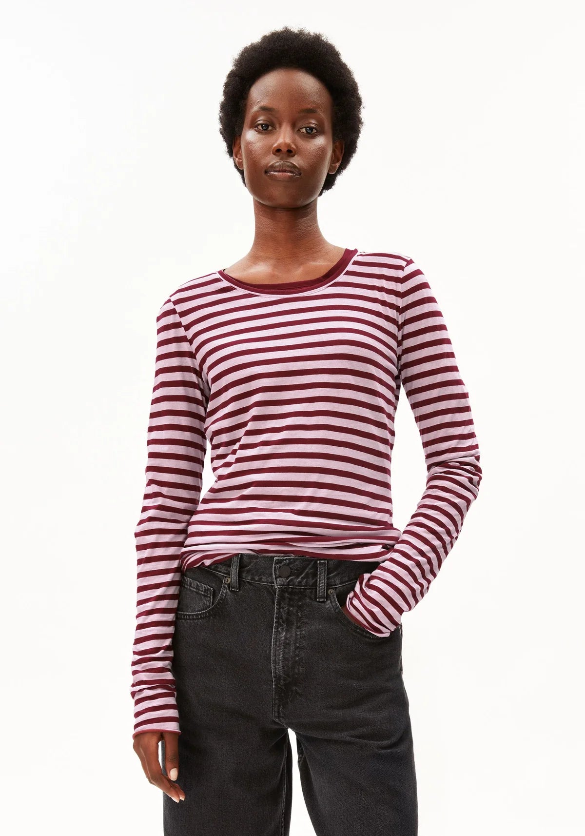 EINIAARA GESTREIFTES LANGARMSHIRT 100% Bio-Baumwolle