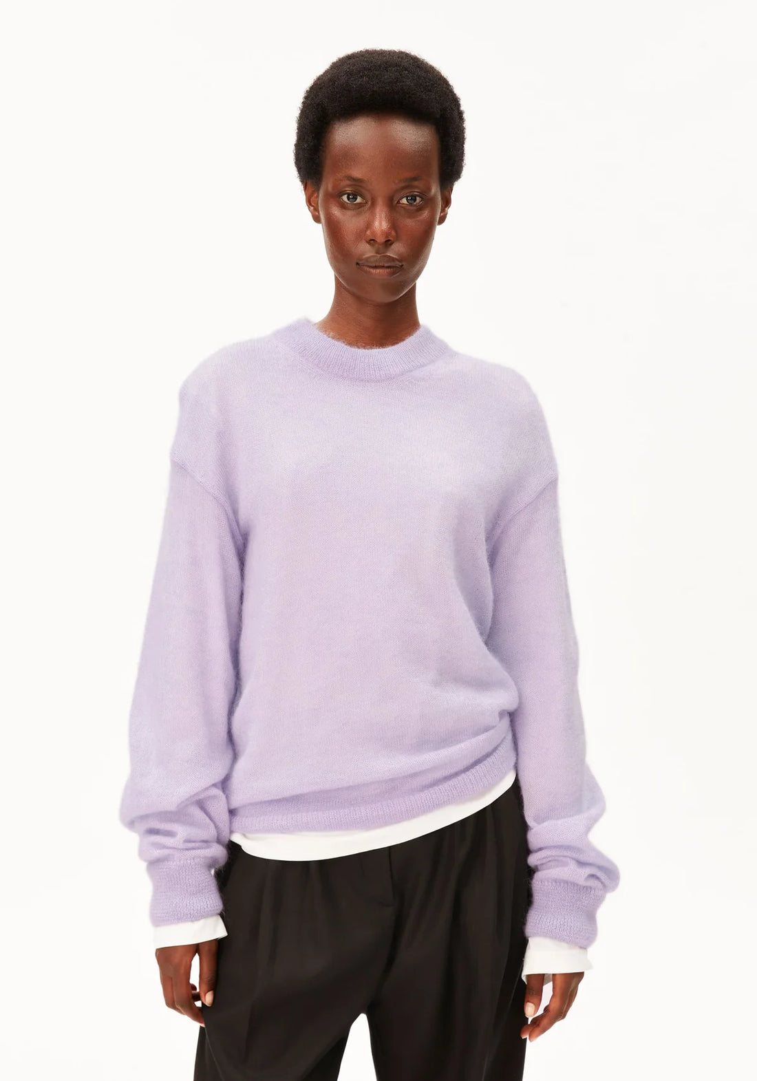MOHAIR-MIX STRICKPULLOVER Mohair-Woll-Mix