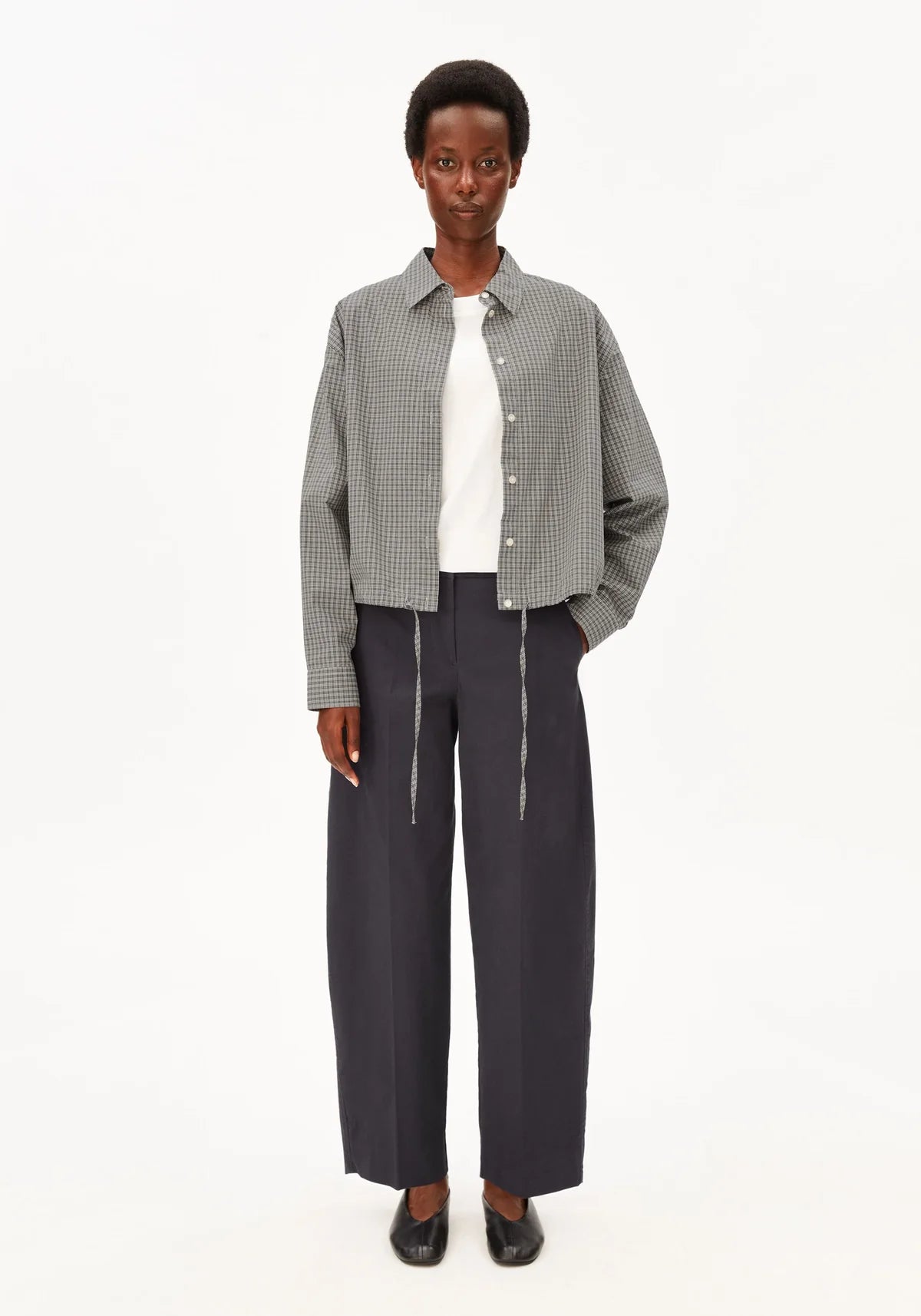 BARREL LEG TWILL PANT