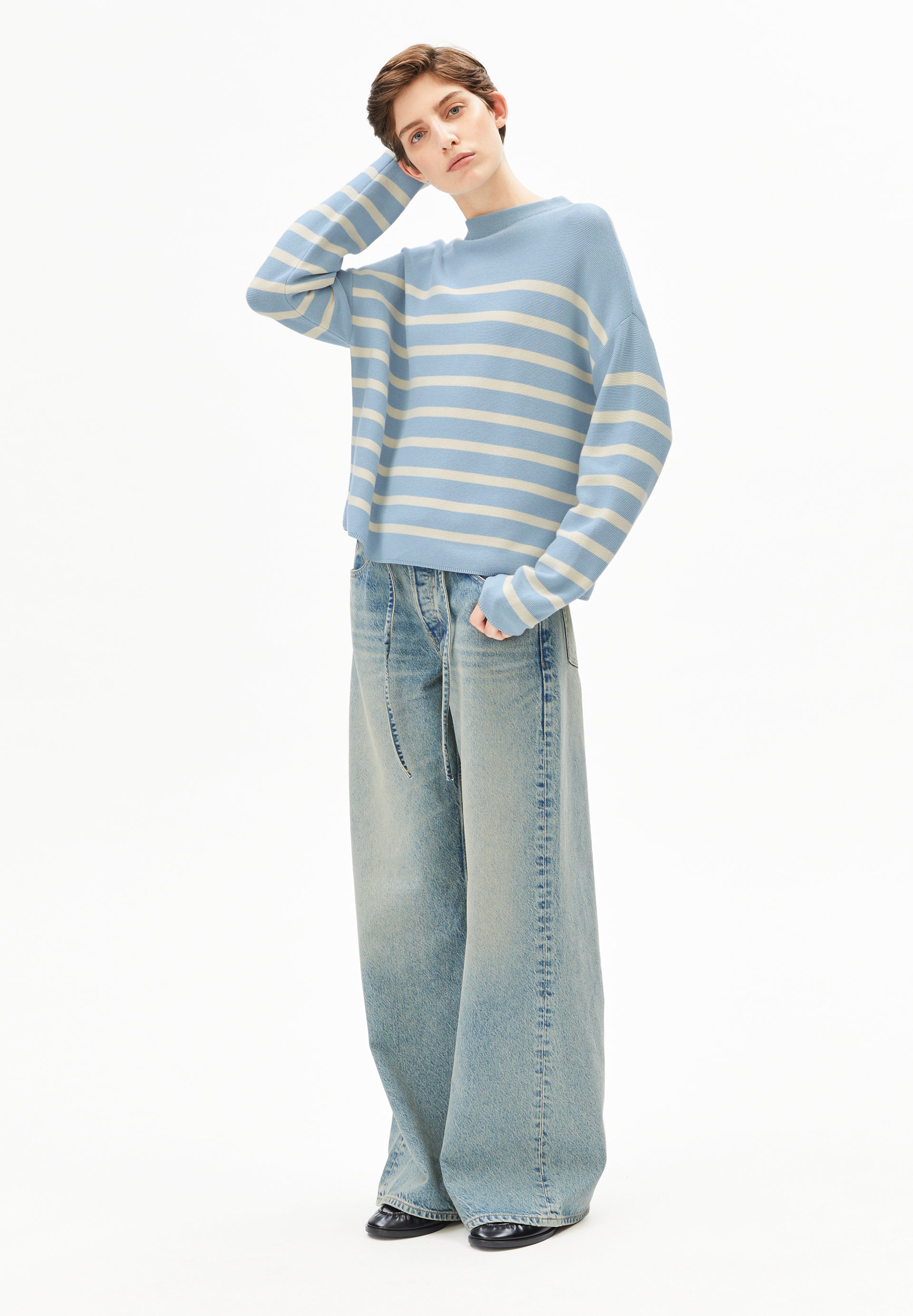 MERINAA STRIPES KNIT SWEATER