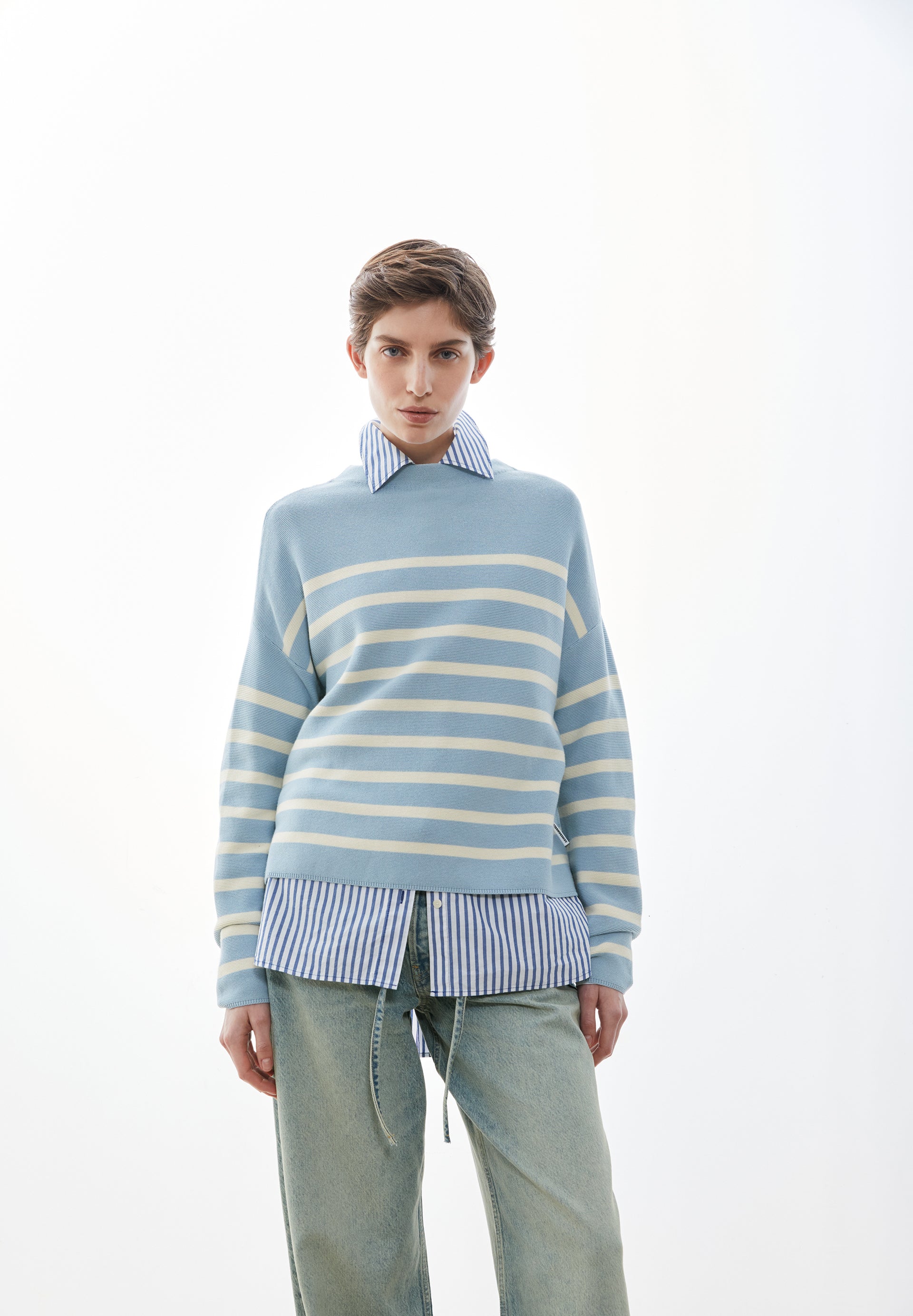 MERINAA STRIPES KNIT SWEATER