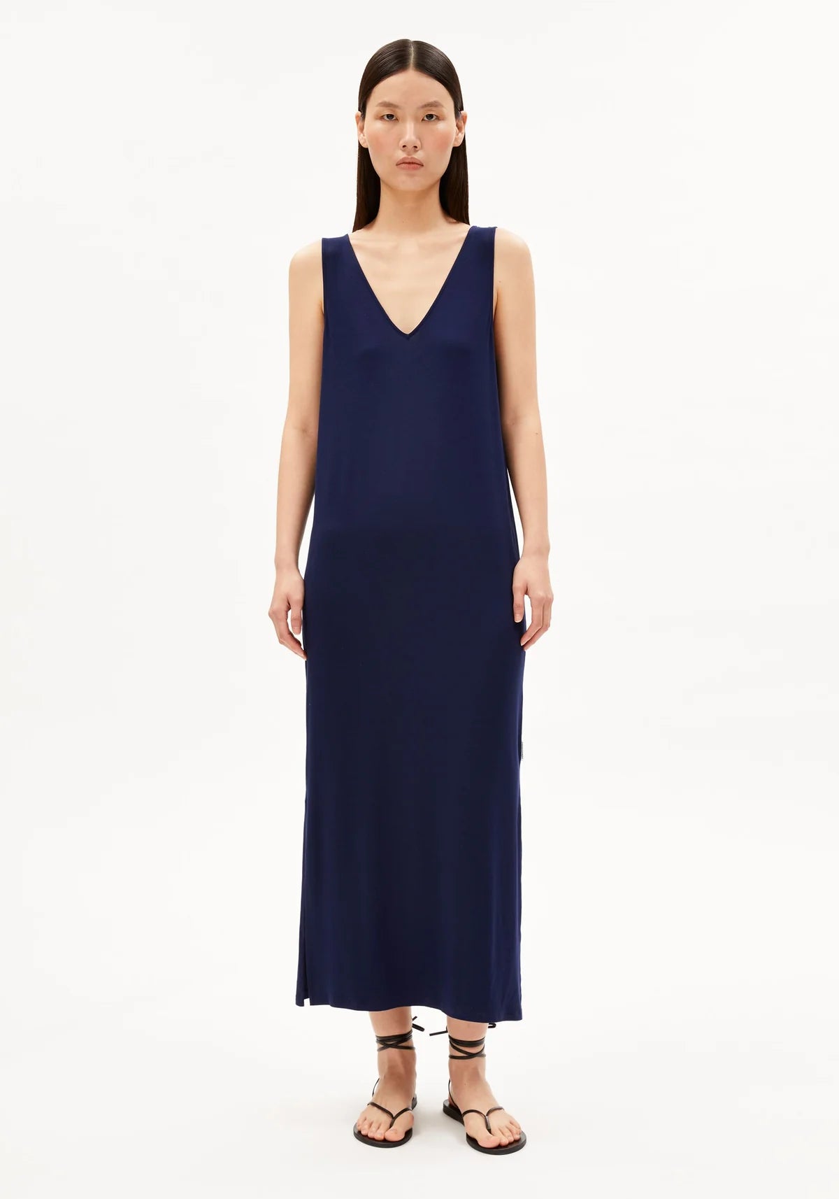 SLEEVELESS JERSEY-MIDI-KLEID LENZING™ ECOVERO™ Viskose Mix
