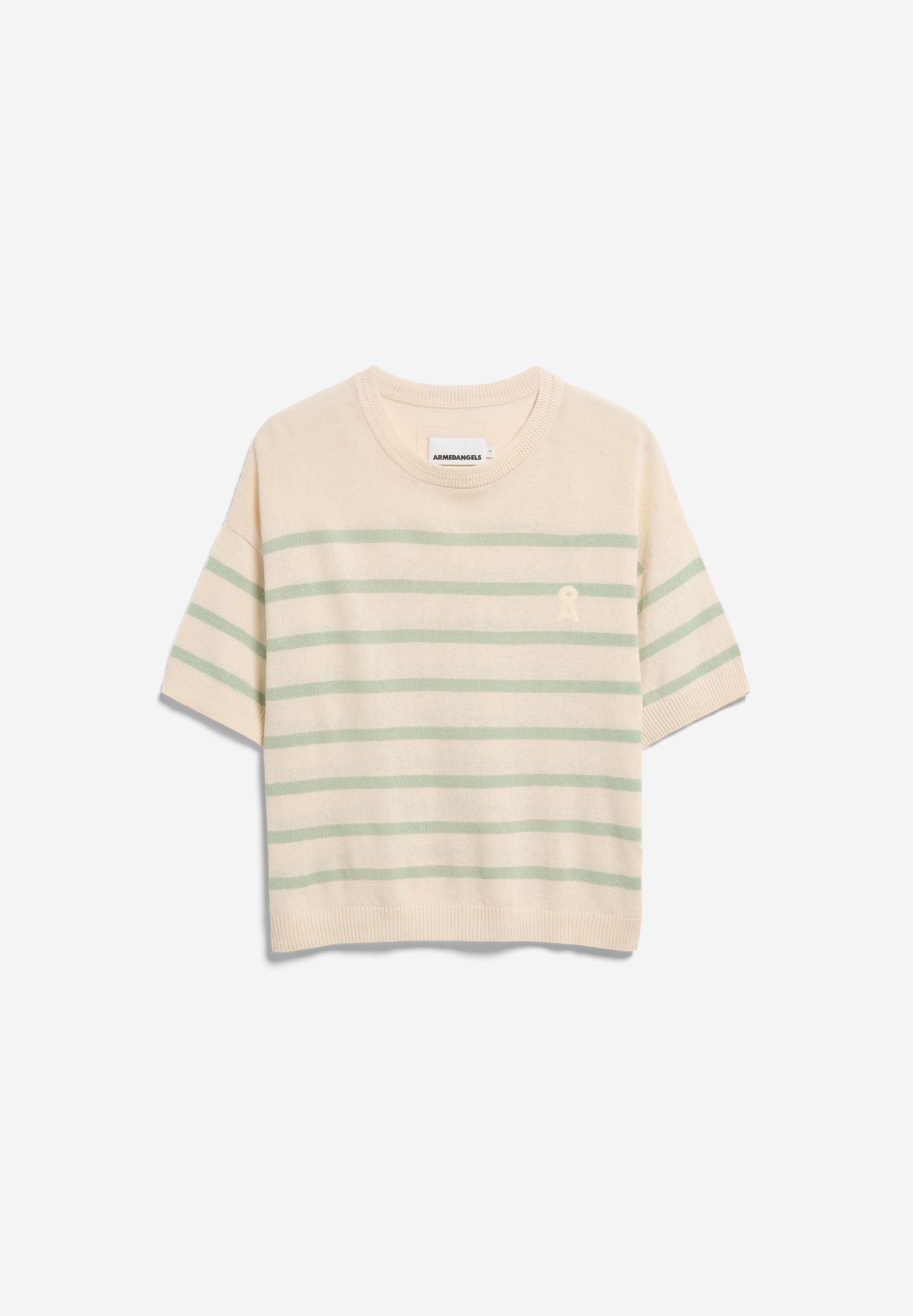Striped Linen Blend Sweater - undyed-foam