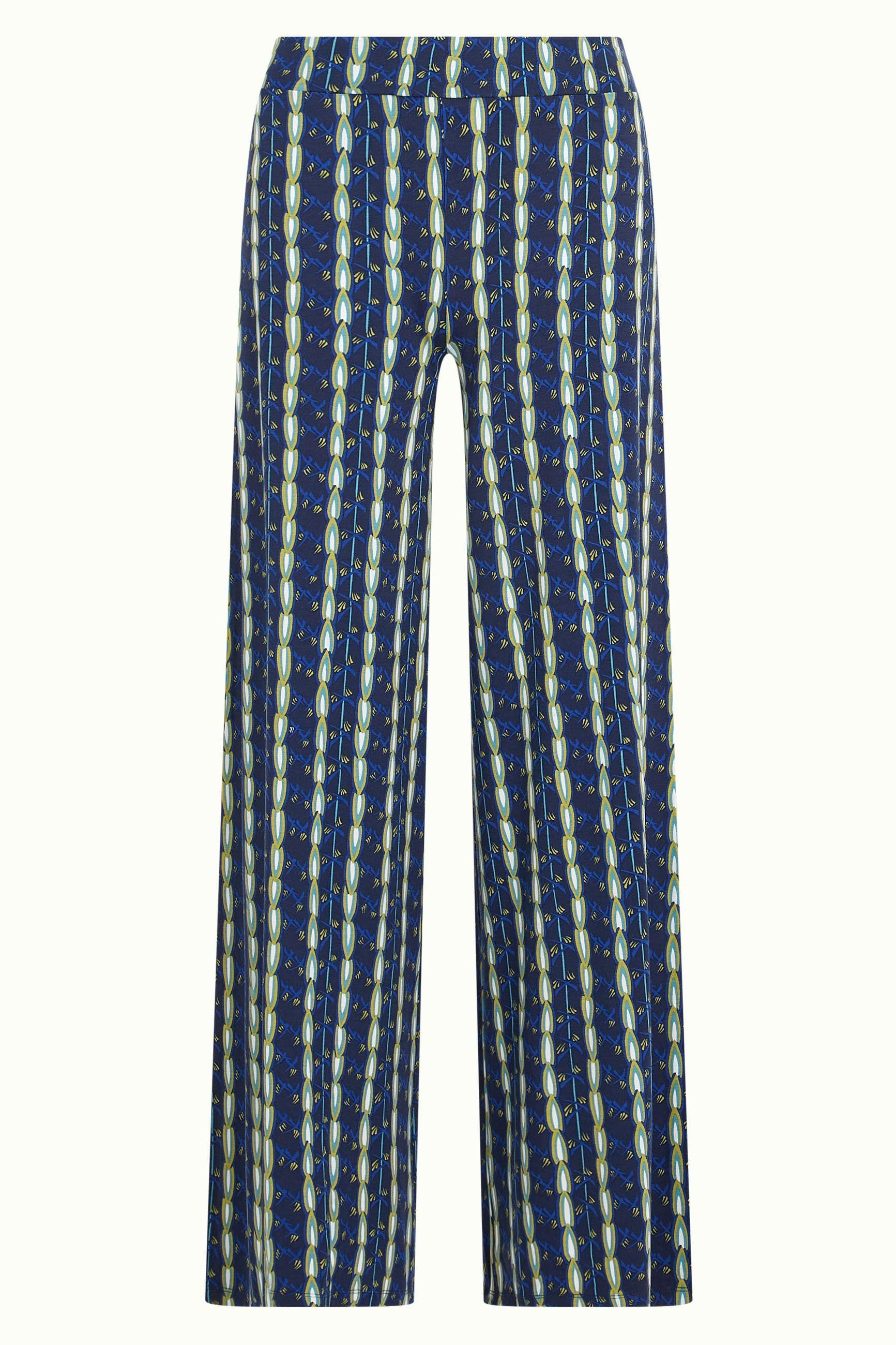 Border Palazzo Pants Saba in Sapphire Blue
