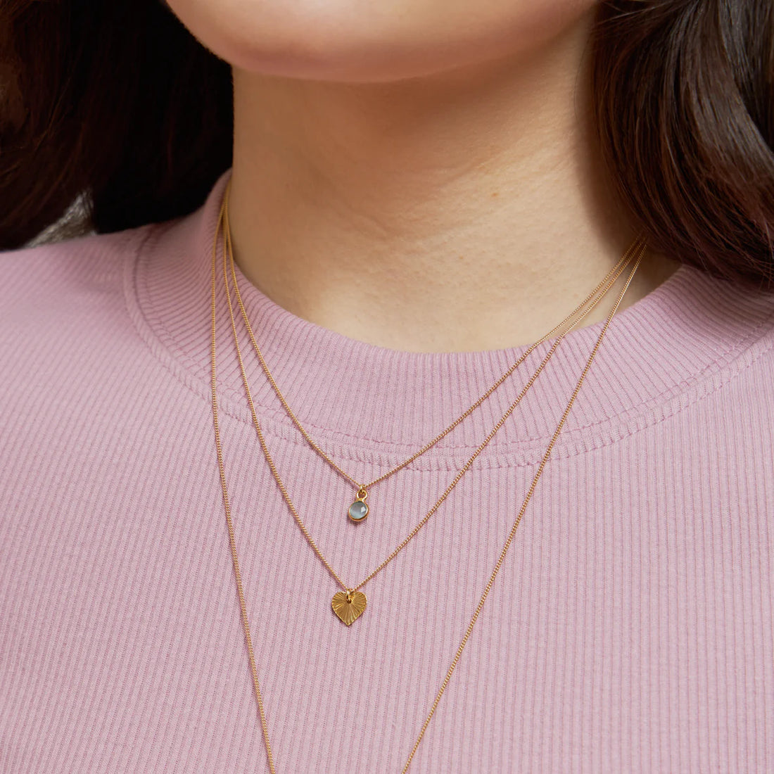 Kette "Shiny Heart" vergoldet