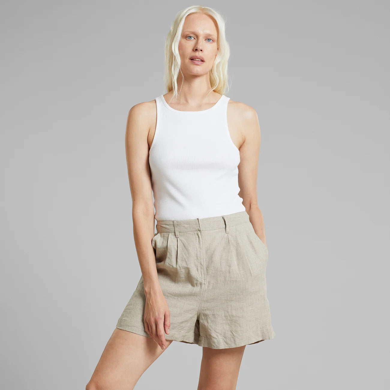 SHORTS DJUPVIK LINEN ECRU