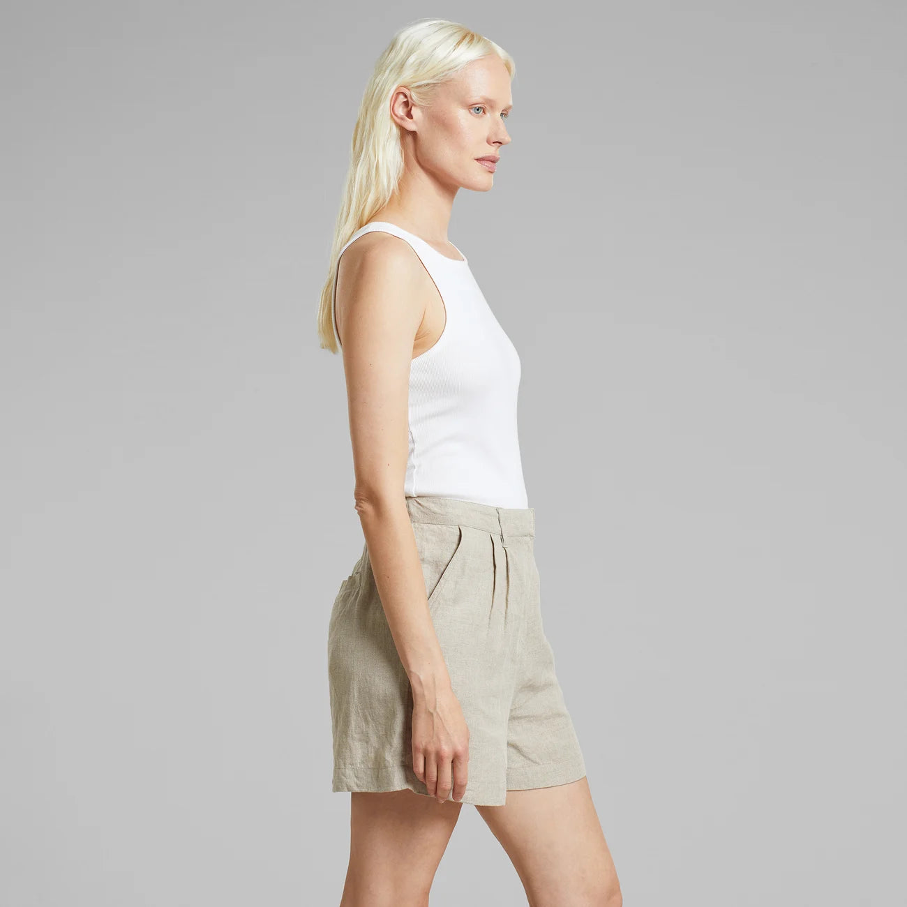 SHORTS DJUPVIK LINEN ECRU