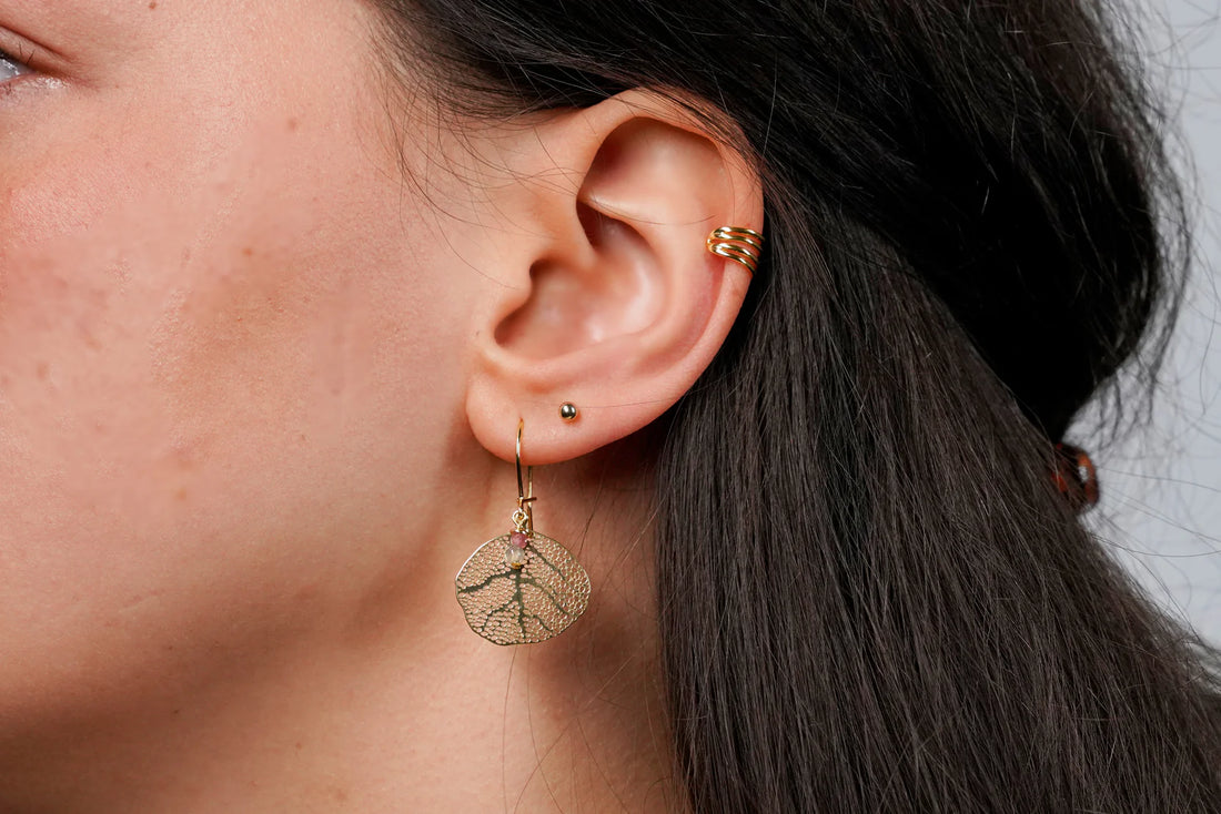 Ohrringe "Coral Leaf" vergoldet