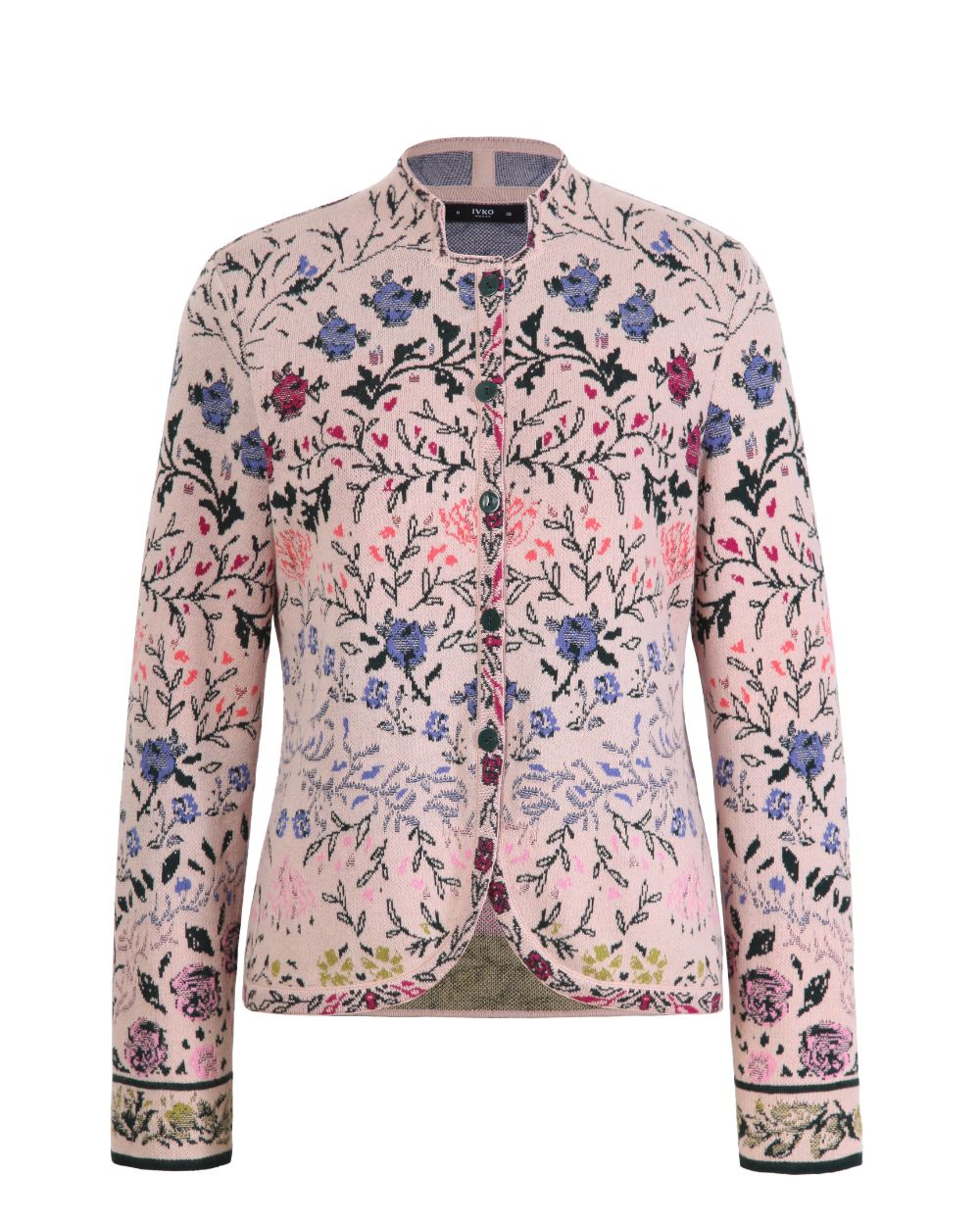 Jacquard Jacke mit Andalusien Motiv in Puder