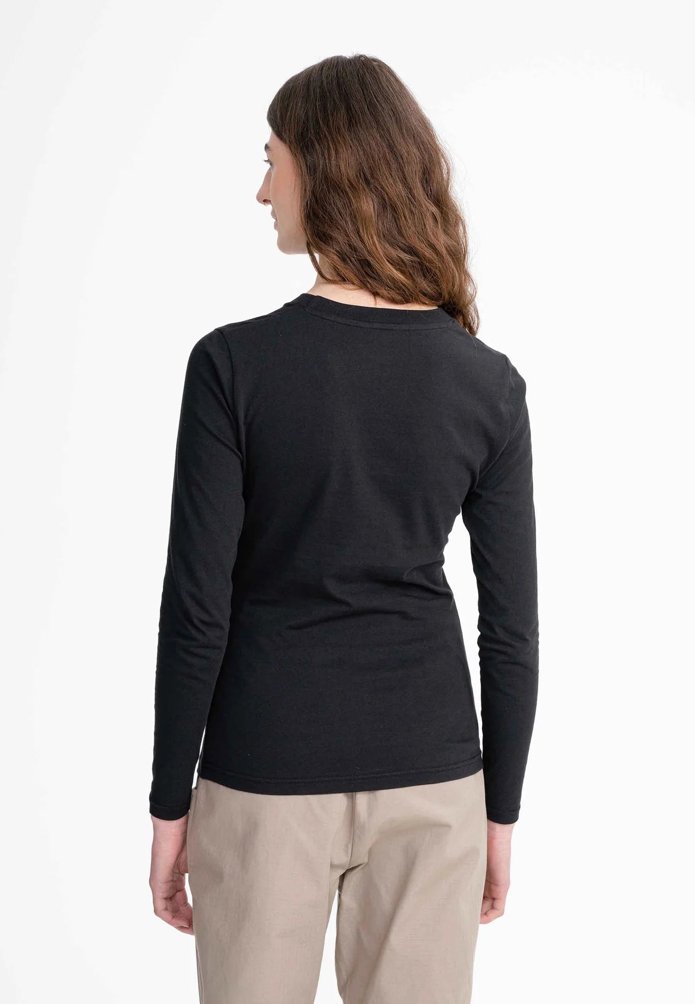 Basic Langarmshirt DHIVYA schwarz