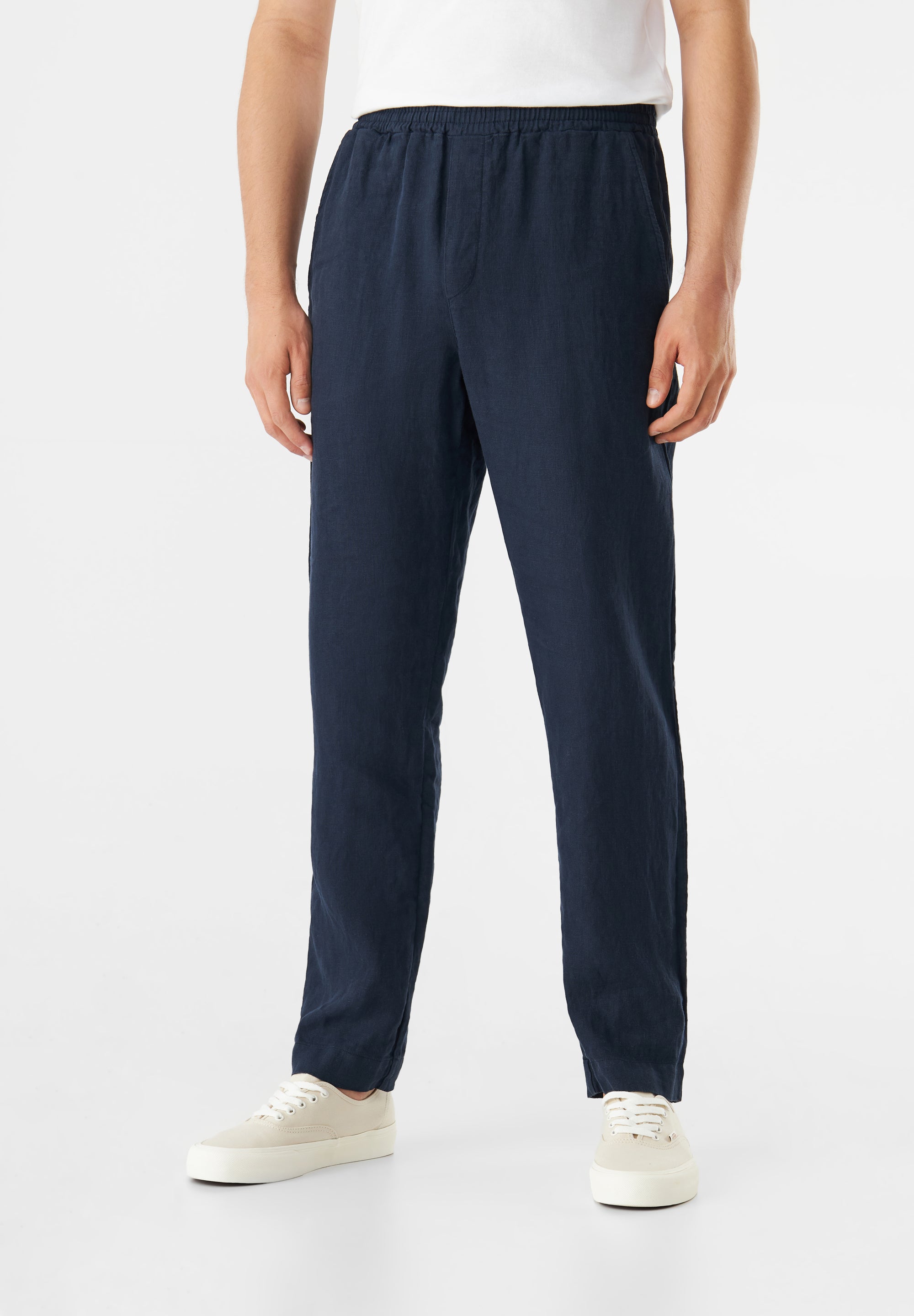 Komfortable Hose Eric in Midnight Blue (Linen)