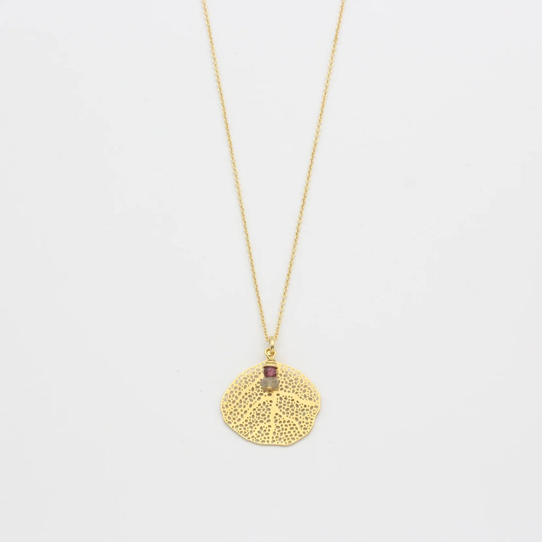 Kette " Coral Leaf " 60cm vergoldet