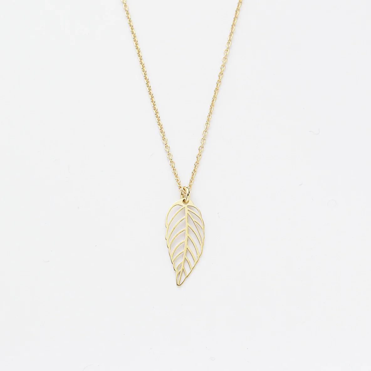 Kette "Cut Out Leaf" vergoldet