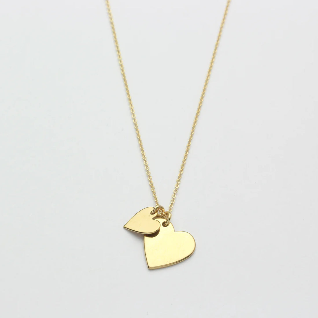 Kette "Double Heart" vergoldet