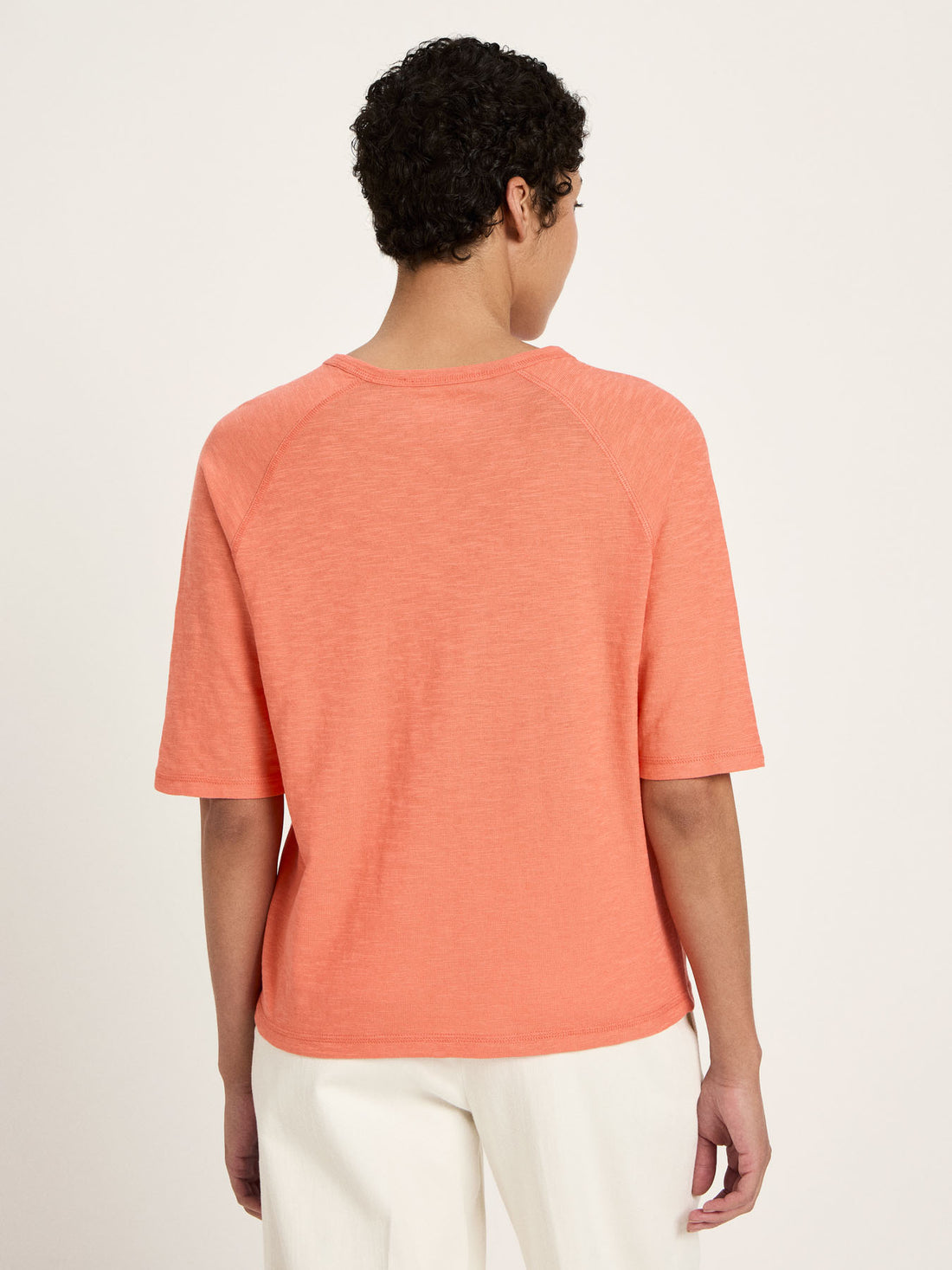 Raglan-Shirt in Peach – 100% Bio-Baumwolle