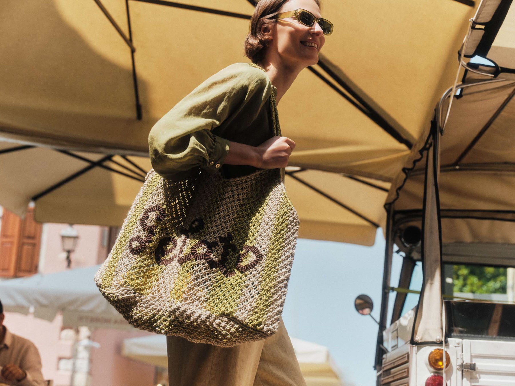 3/4-Arm Bluse aus Leine