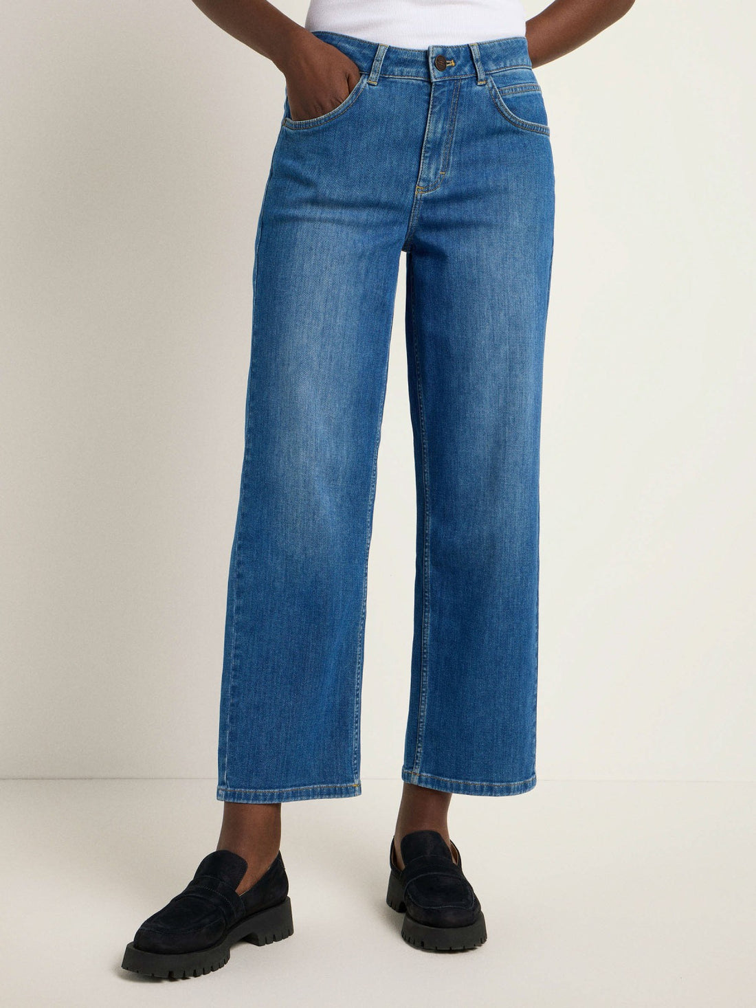 Relaxed Jeans GOTS in Mid Blue Denim aus Bio-Baumwolle