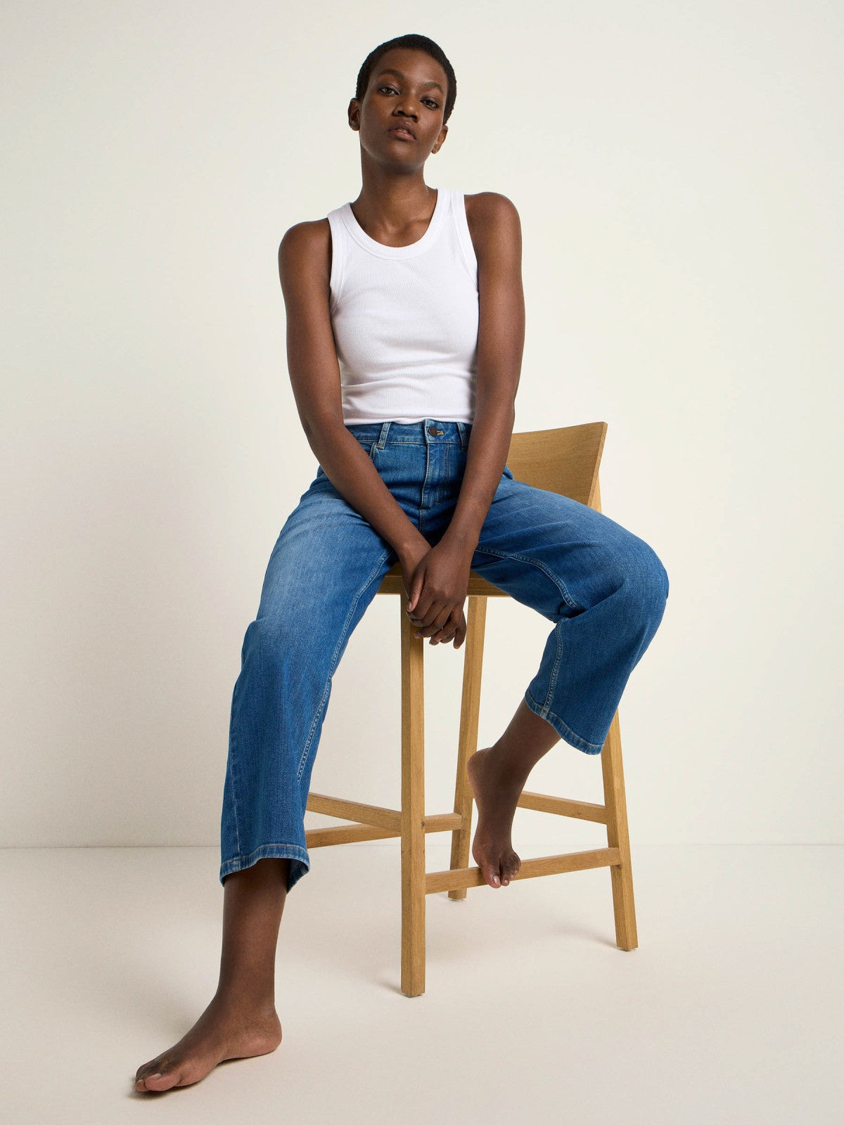 Relaxed Jeans GOTS in Mid Blue Denim aus Bio-Baumwolle