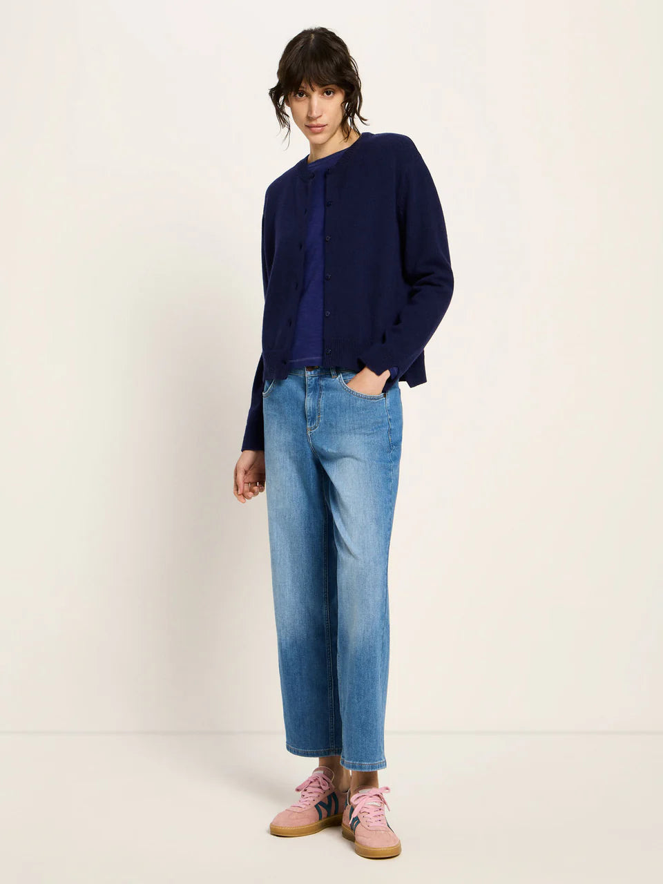 Boxy Strickjacke (GOTS) aus Bio-Schurwolle und Bio-Baumwolle
