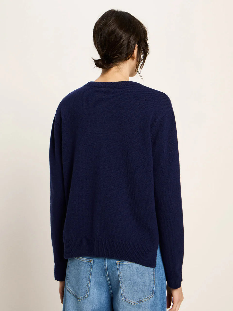 Boxy Strickjacke (GOTS) aus Bio-Schurwolle und Bio-Baumwolle